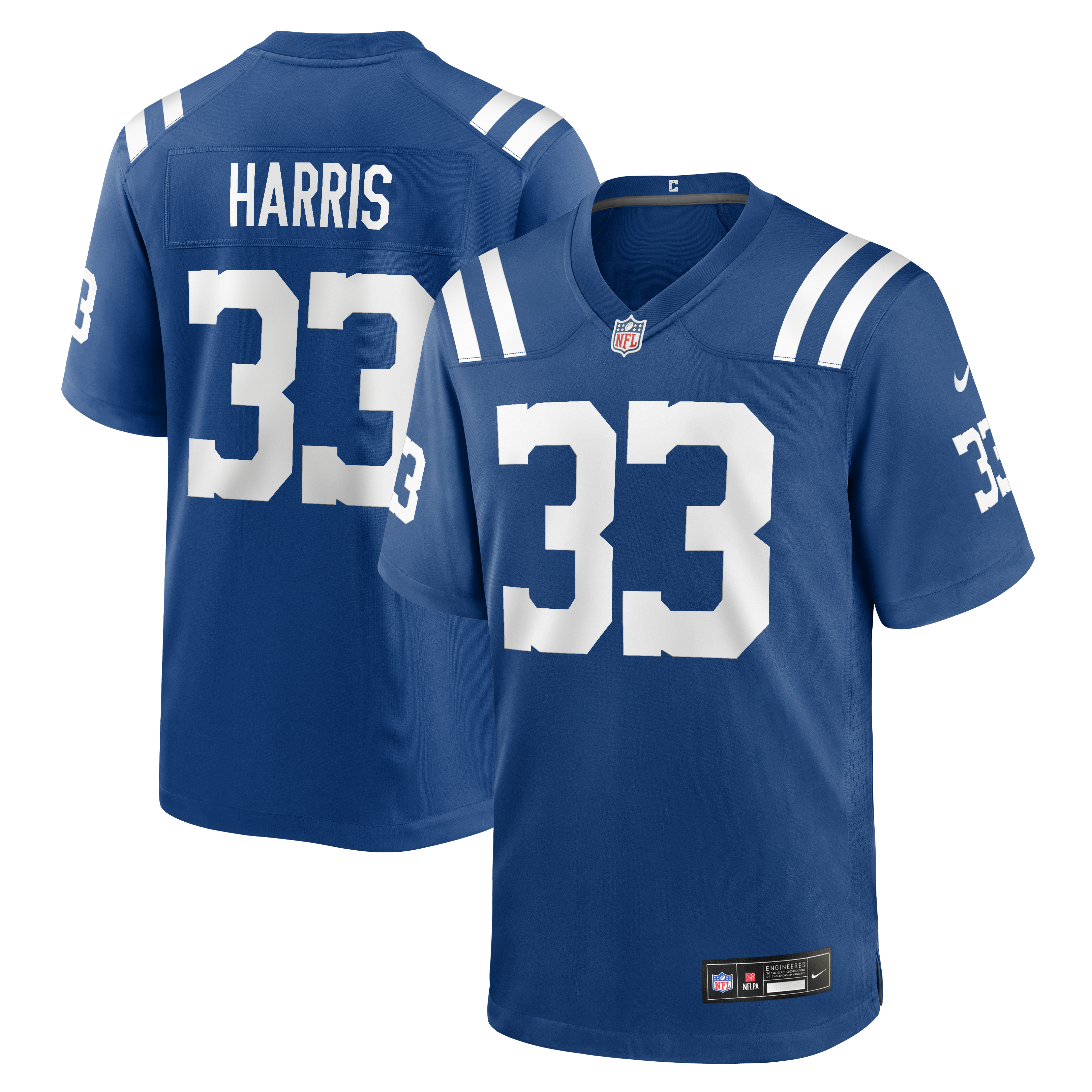 Men's Nike Kenneth Harris Royal Indianapolis Colts Team Game Jersey