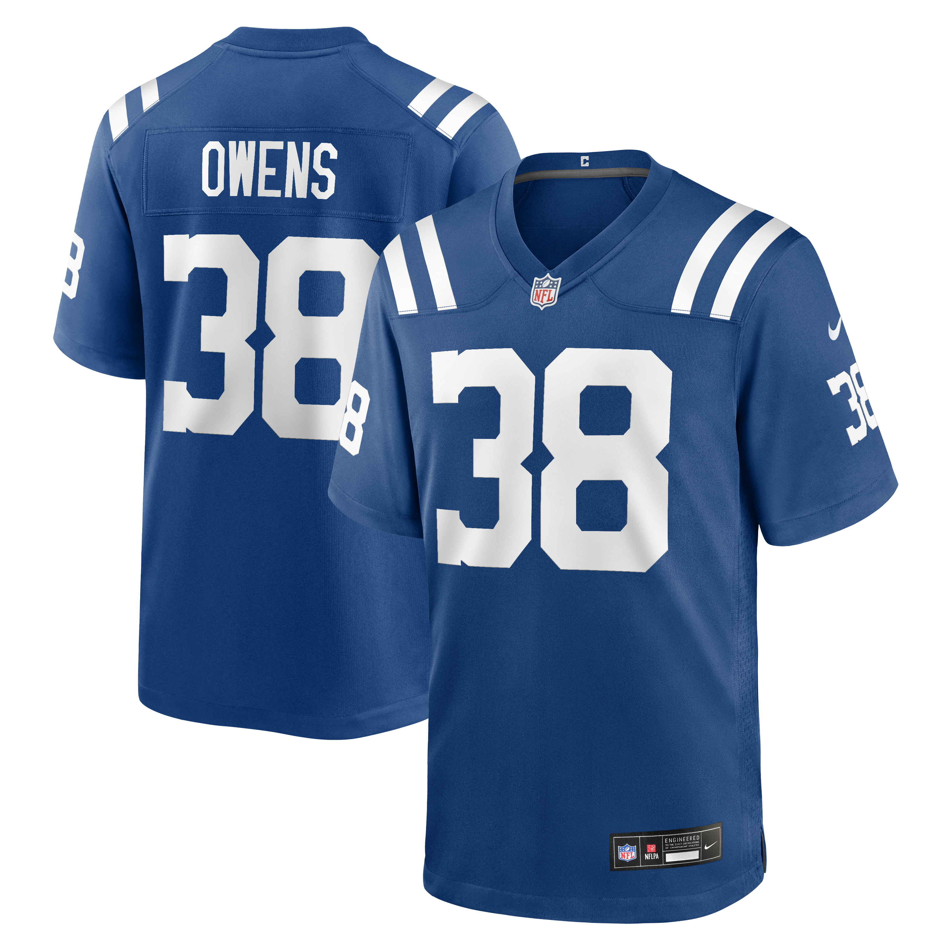 Men's Nike Jonathan Owens Royal Indianapolis Colts Team Game Jersey
