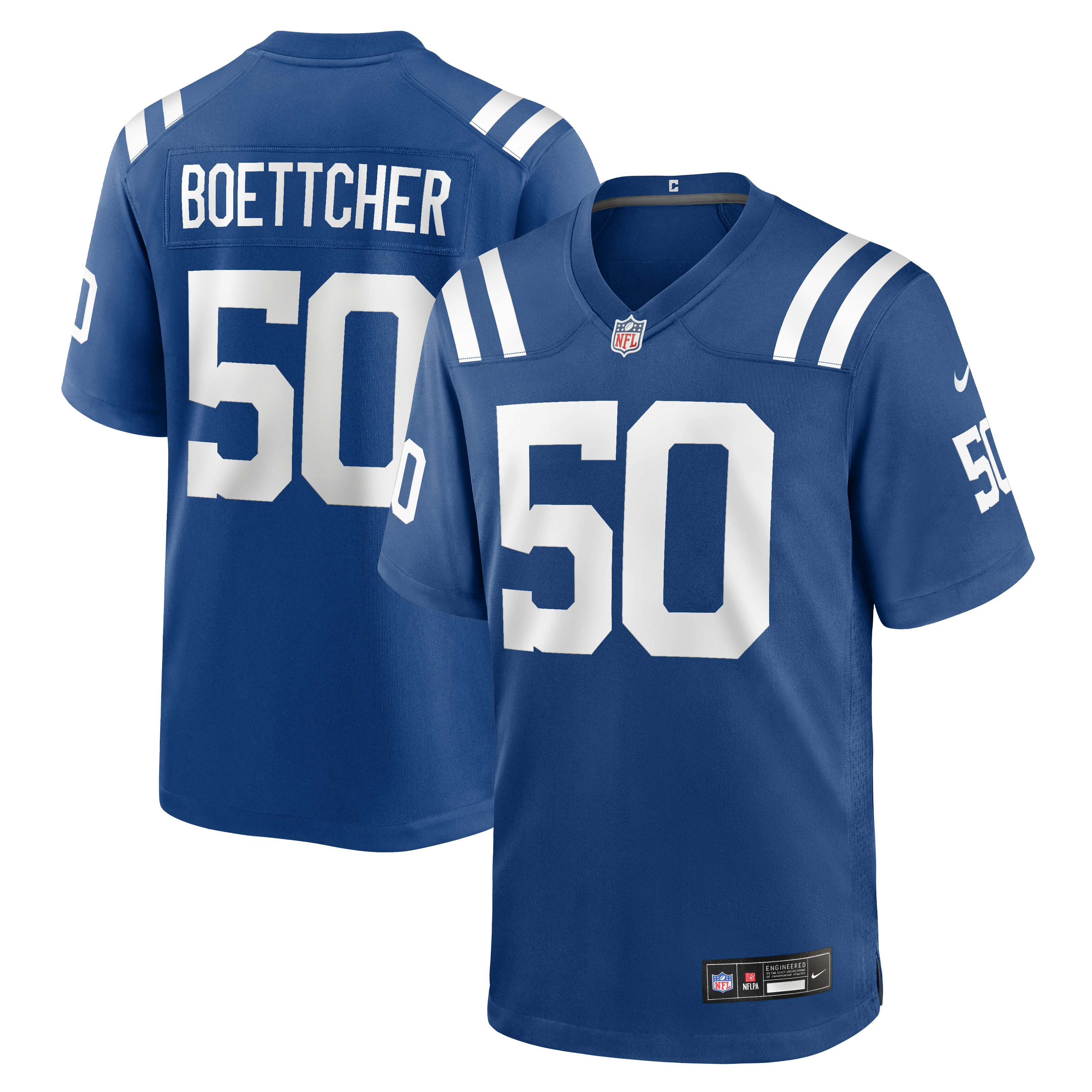 Men's Nike Bryce Boettcher Royal Indianapolis Colts Team Game Jersey