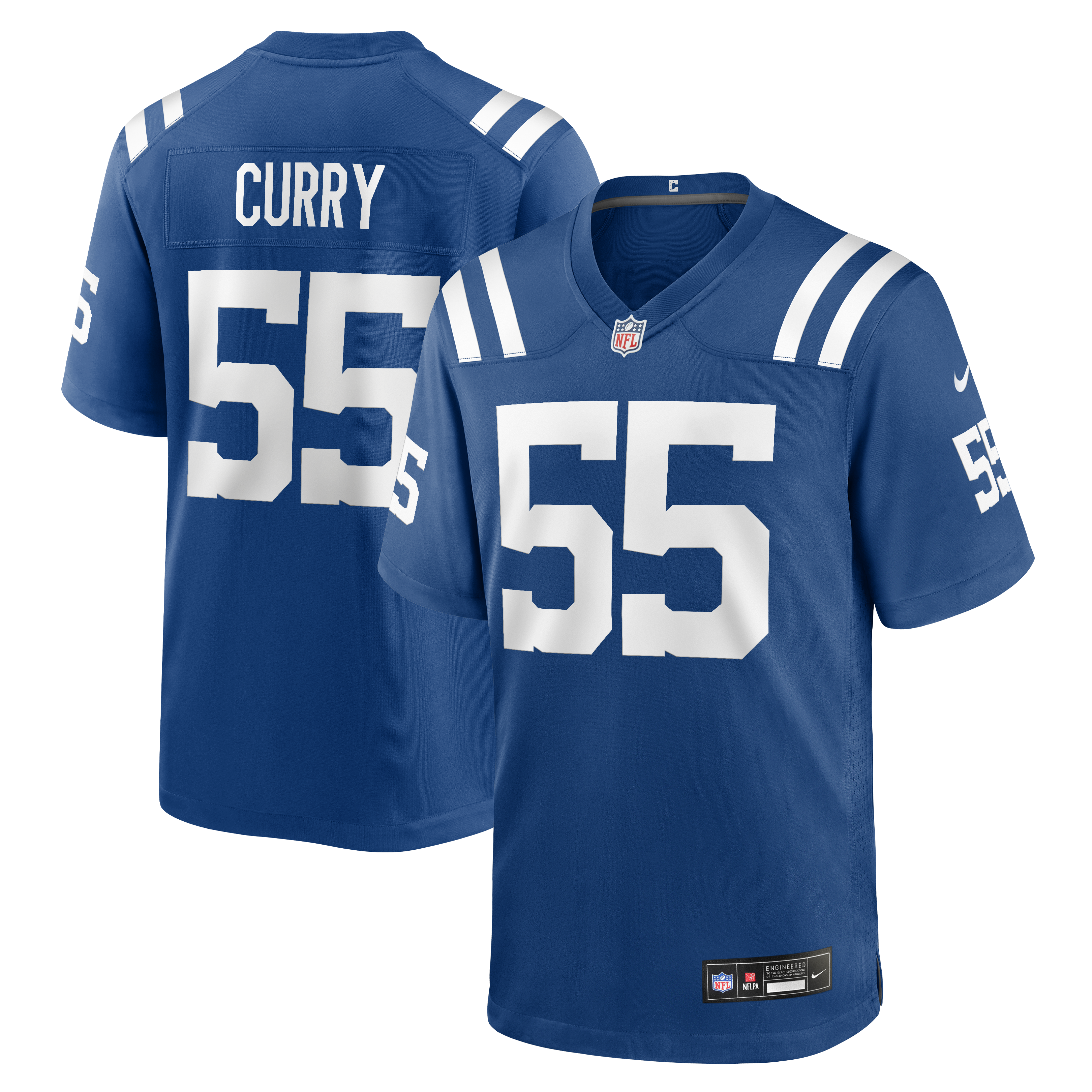 Men's Nike Caden Curry Royal Indianapolis Colts Team Game Jersey