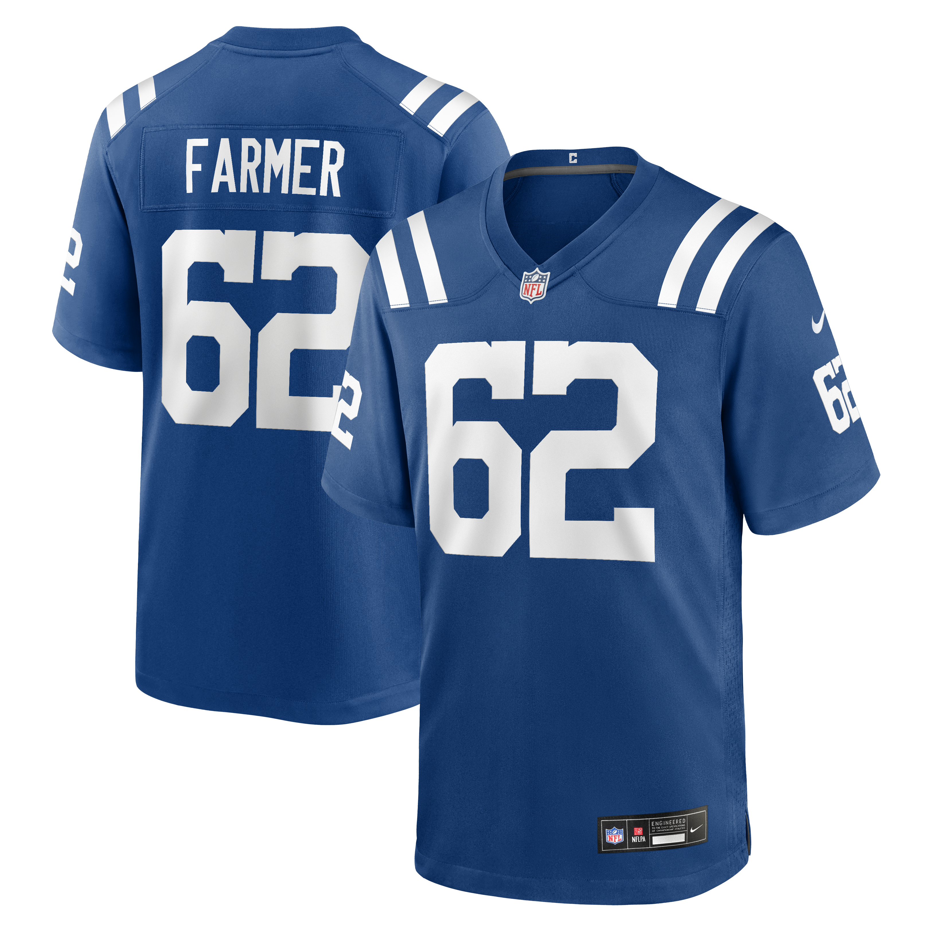 Men's Nike Jalen Farmer Royal Indianapolis Colts Team Game Jersey