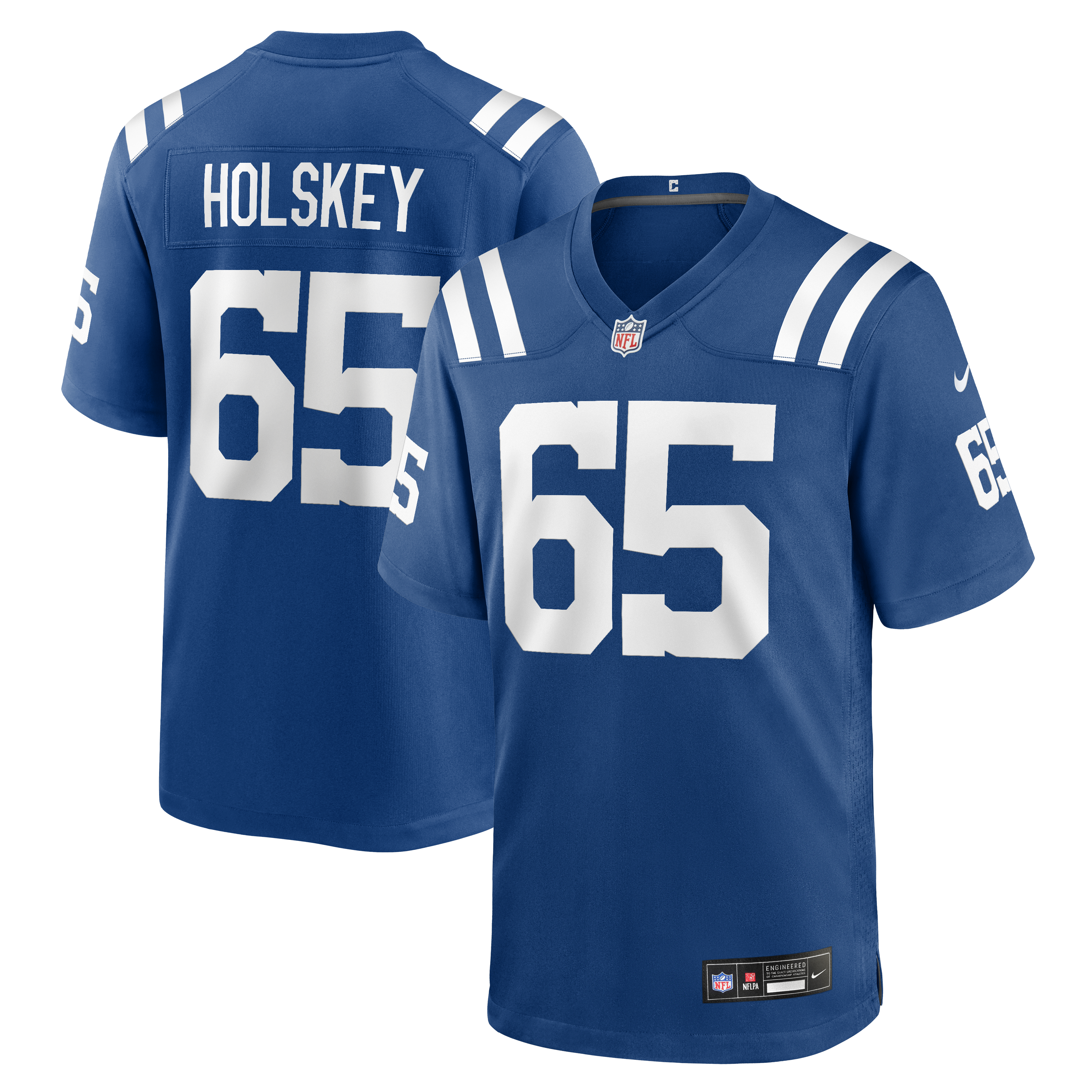 Men's Nike Reid Holskey Royal Indianapolis Colts Team Game Jersey