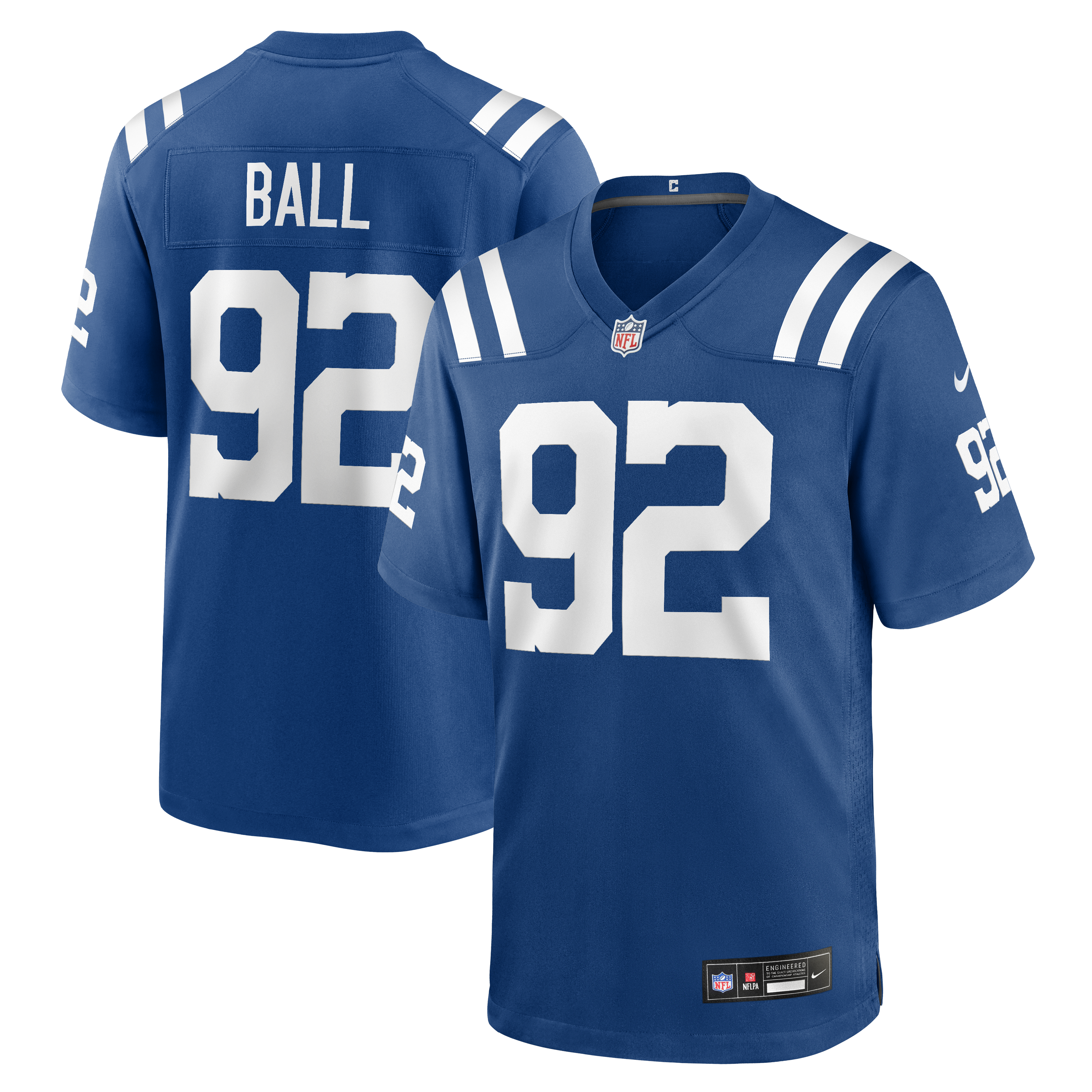 Men's Nike Cameron Ball Royal Indianapolis Colts Team Game Jersey