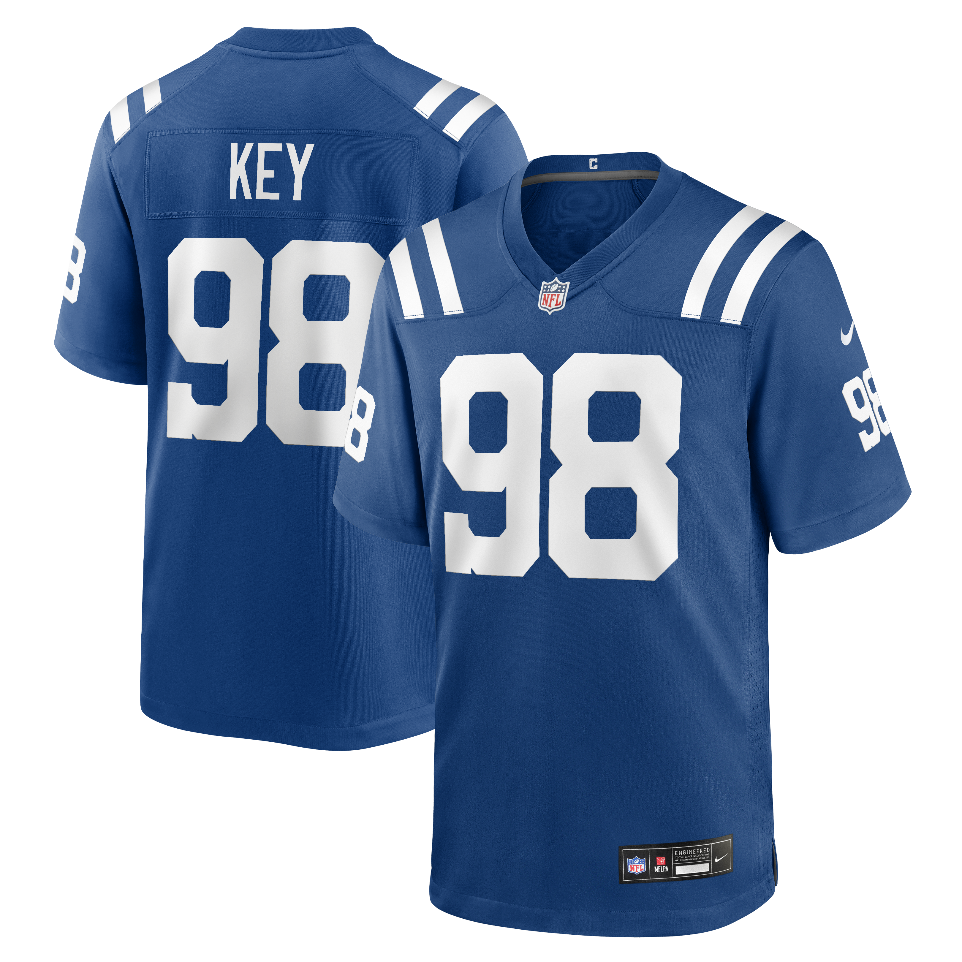 Men's Nike Arden Key Royal Indianapolis Colts Team Game Jersey