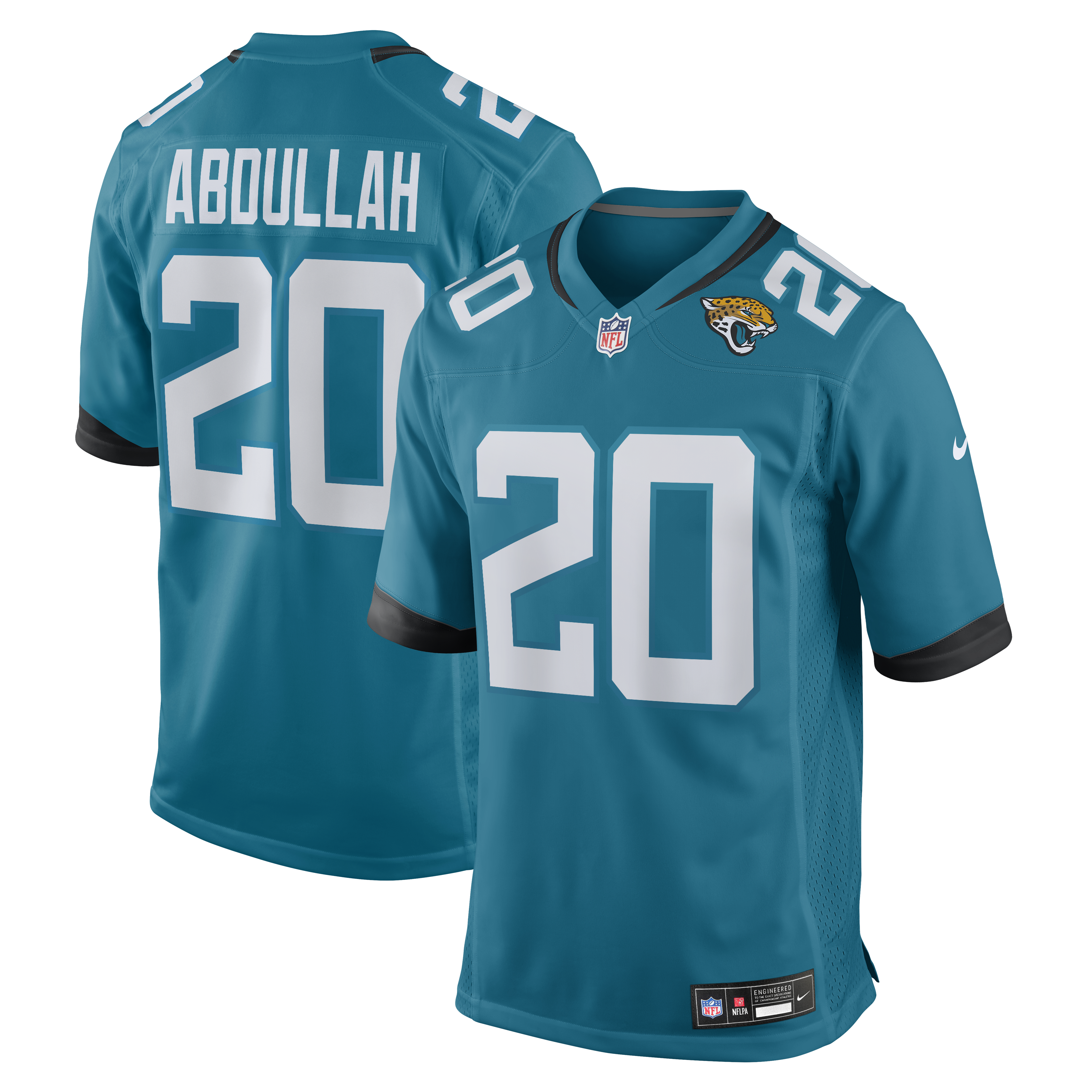 Men's Nike Ameer Abdullah Teal Jacksonville Jaguars Team Game Jersey