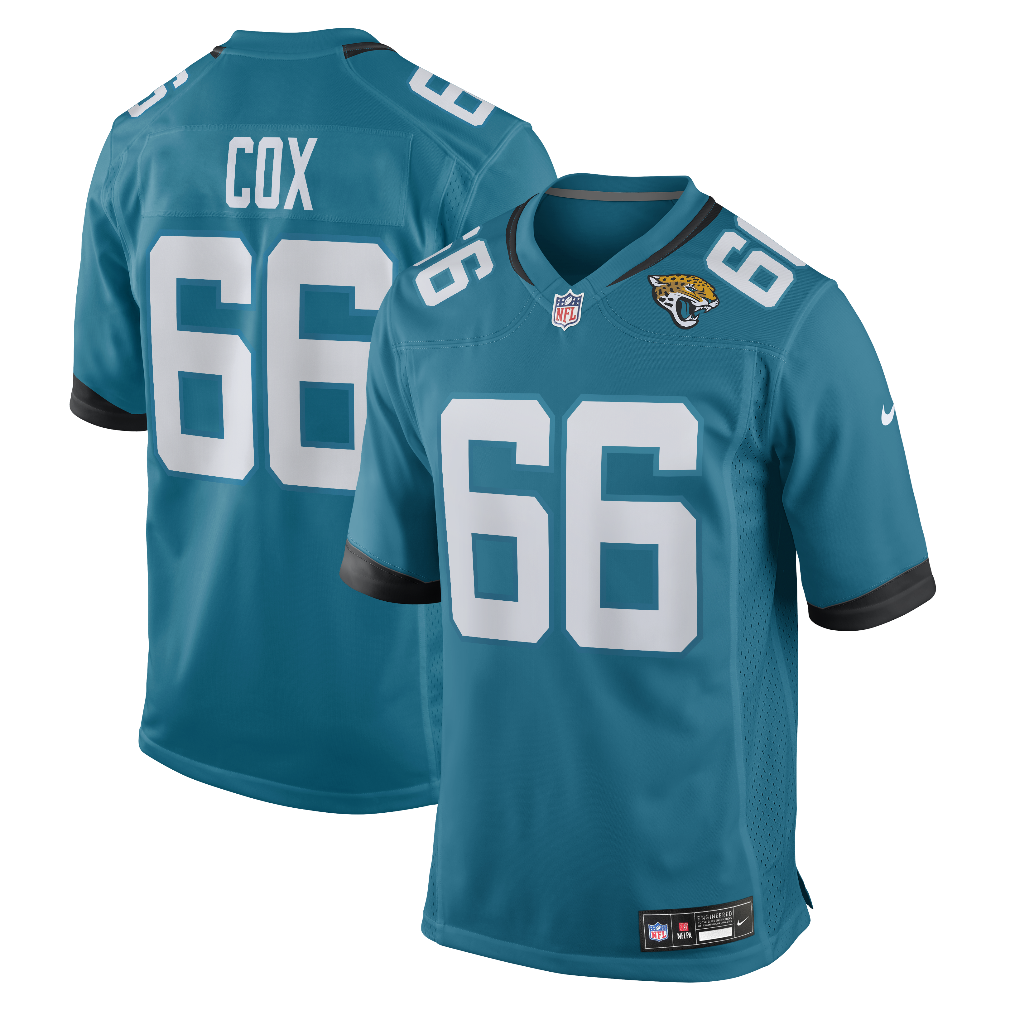 Men's Nike Eli Cox Teal Jacksonville Jaguars Team Game Jersey