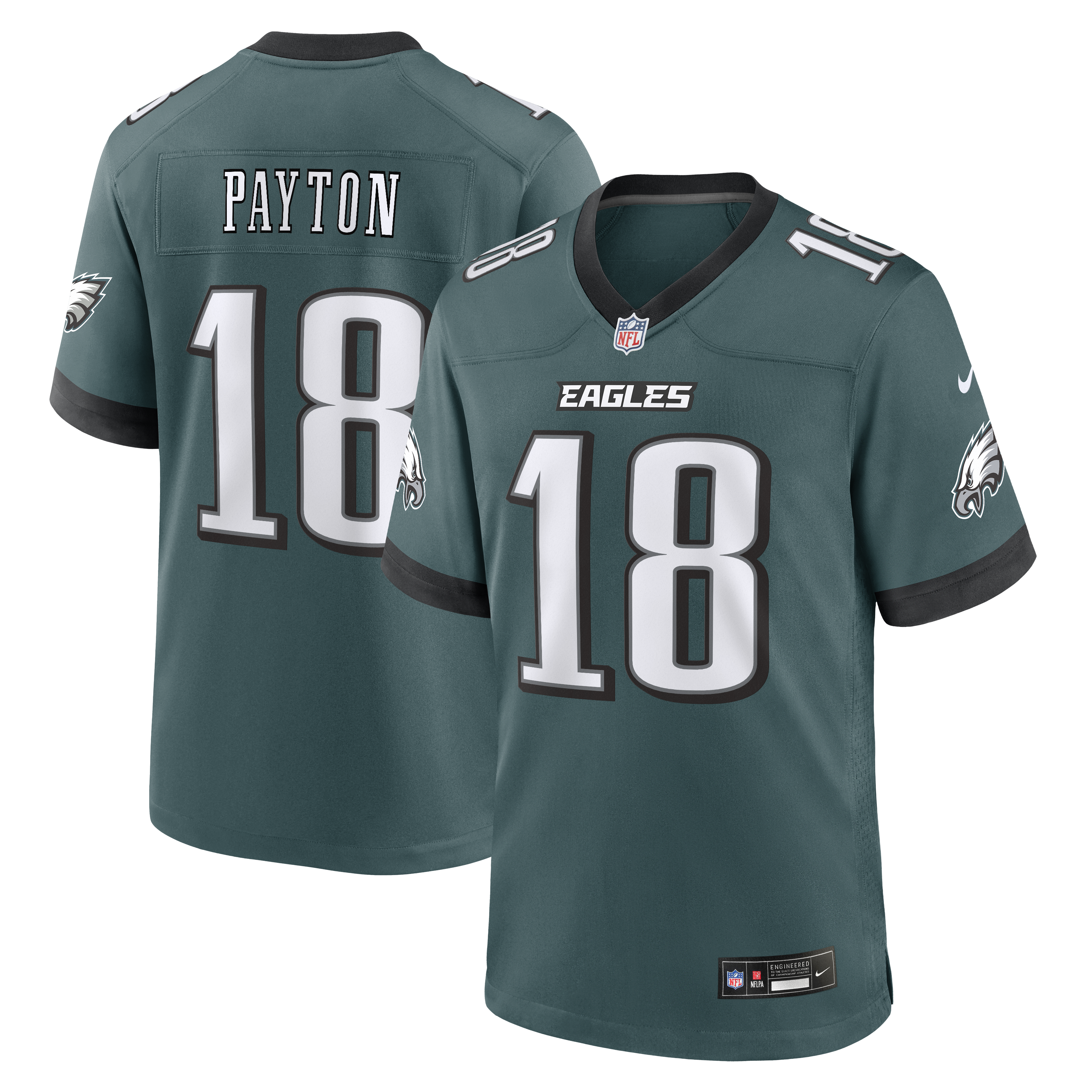 Men's Nike Cole Payton Midnight Green Philadelphia Eagles Team Game Jersey