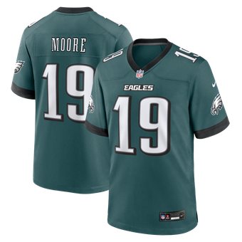 Men's Nike Elijah Moore Midnight Green Philadelphia Eagles Team Game Jersey