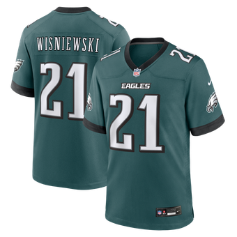 Men's Nike Cole Wisniewski Midnight Green Philadelphia Eagles Team Game Jersey