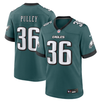 Men's Nike Maximus Pulley Midnight Green Philadelphia Eagles Team Game Jersey