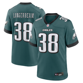 Men's Nike Robert Longerbeam Midnight Green Philadelphia Eagles Team Game Jersey