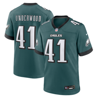 Men's Nike Rocco Underwood Midnight Green Philadelphia Eagles Team Game Jersey