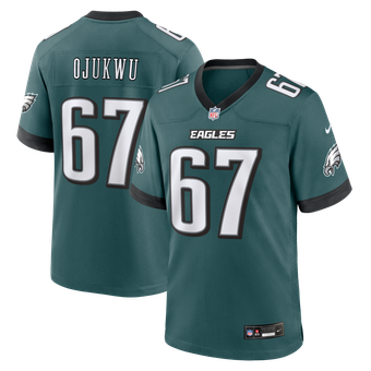 Men's Nike John Ojukwu Midnight Green Philadelphia Eagles Team Game Jersey