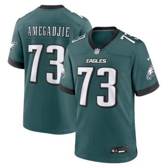 Men's Nike Kiran Amegadjie Midnight Green Philadelphia Eagles Team Game Jersey