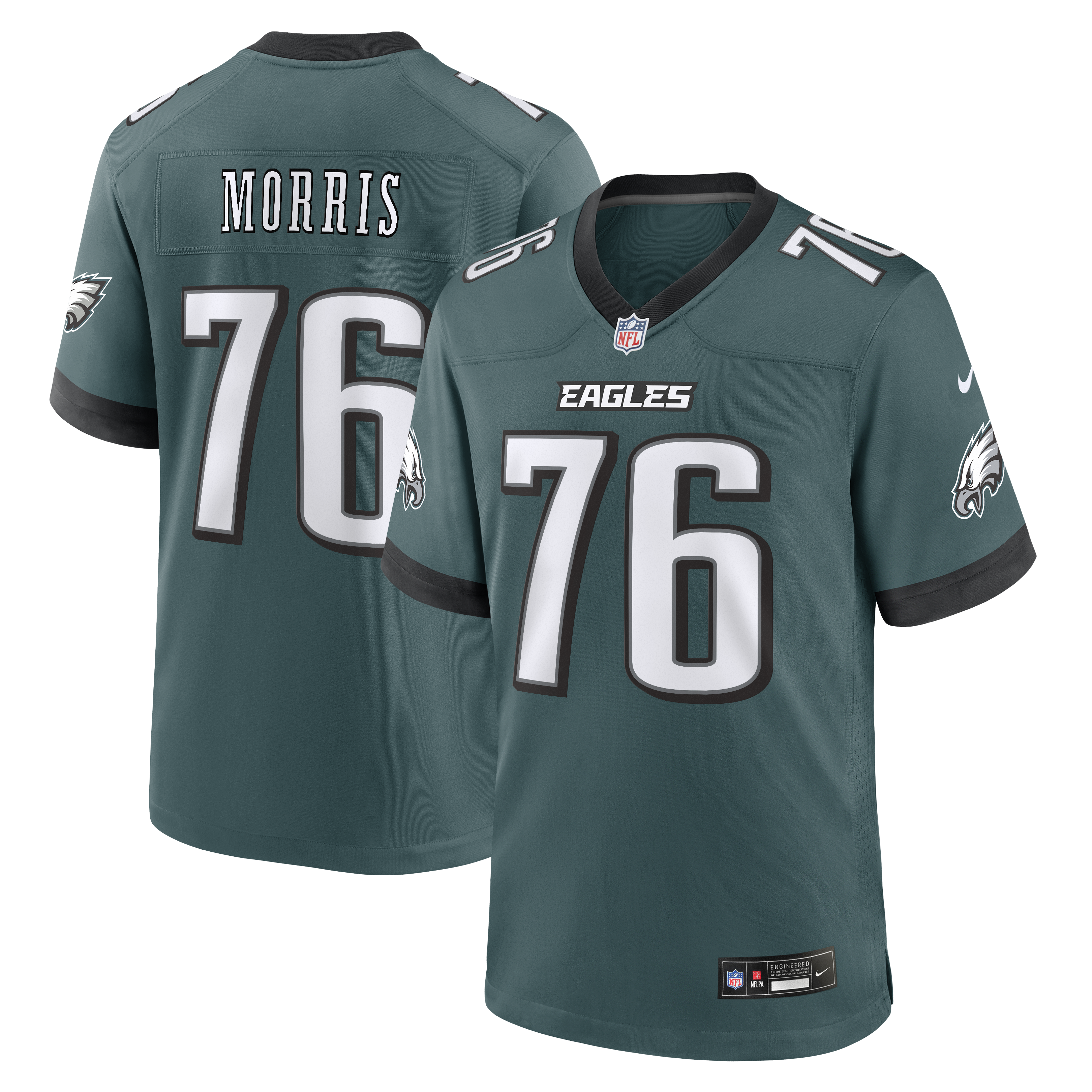 Men's Nike Micah Morris Midnight Green Philadelphia Eagles Team Game Jersey