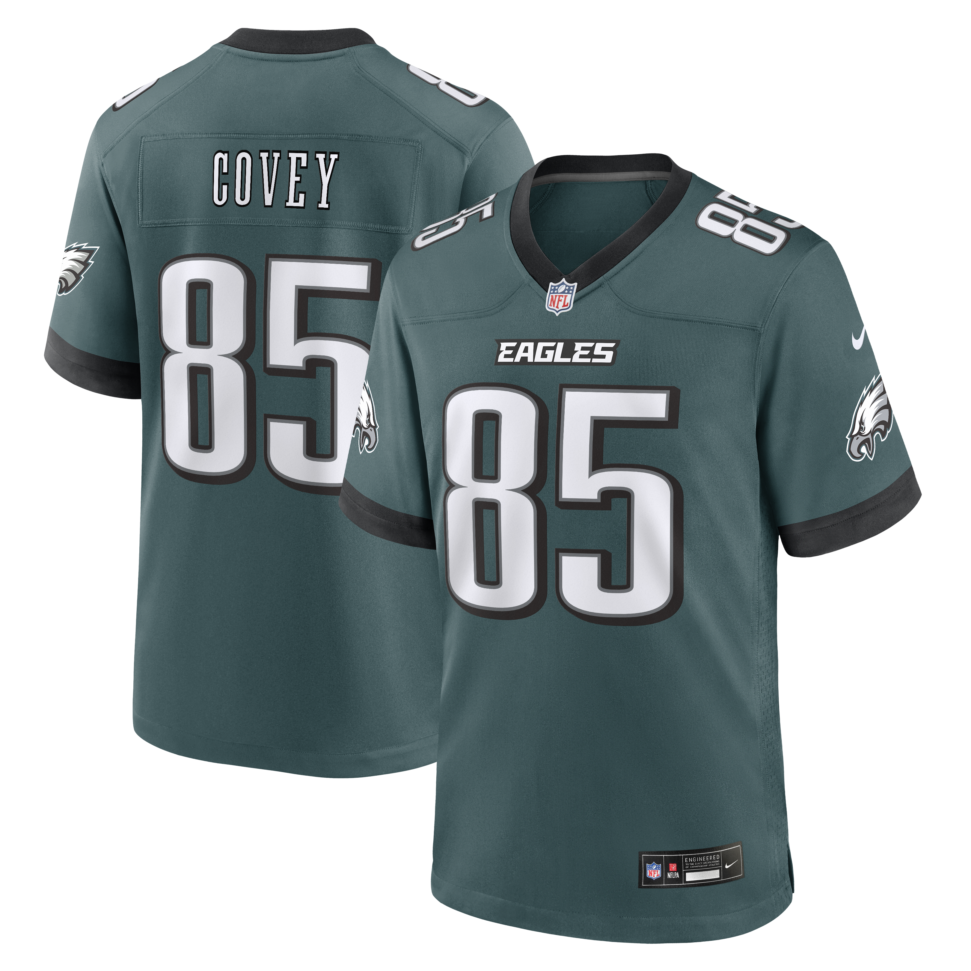 Men's Nike Britain Covey Midnight Green Philadelphia Eagles Team Game Jersey