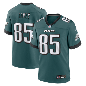 Men's Nike Britain Covey Midnight Green Philadelphia Eagles Team Game Jersey