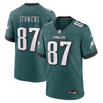 Men's Nike Eli Stowers Midnight Green Philadelphia Eagles Team Game Jersey