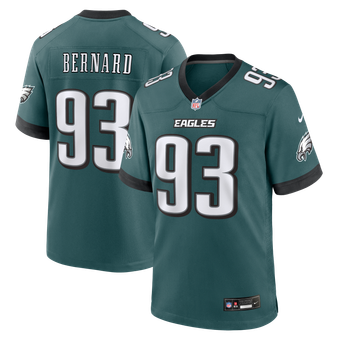 Men's Nike Uar Bernard Midnight Green Philadelphia Eagles Team Game Jersey