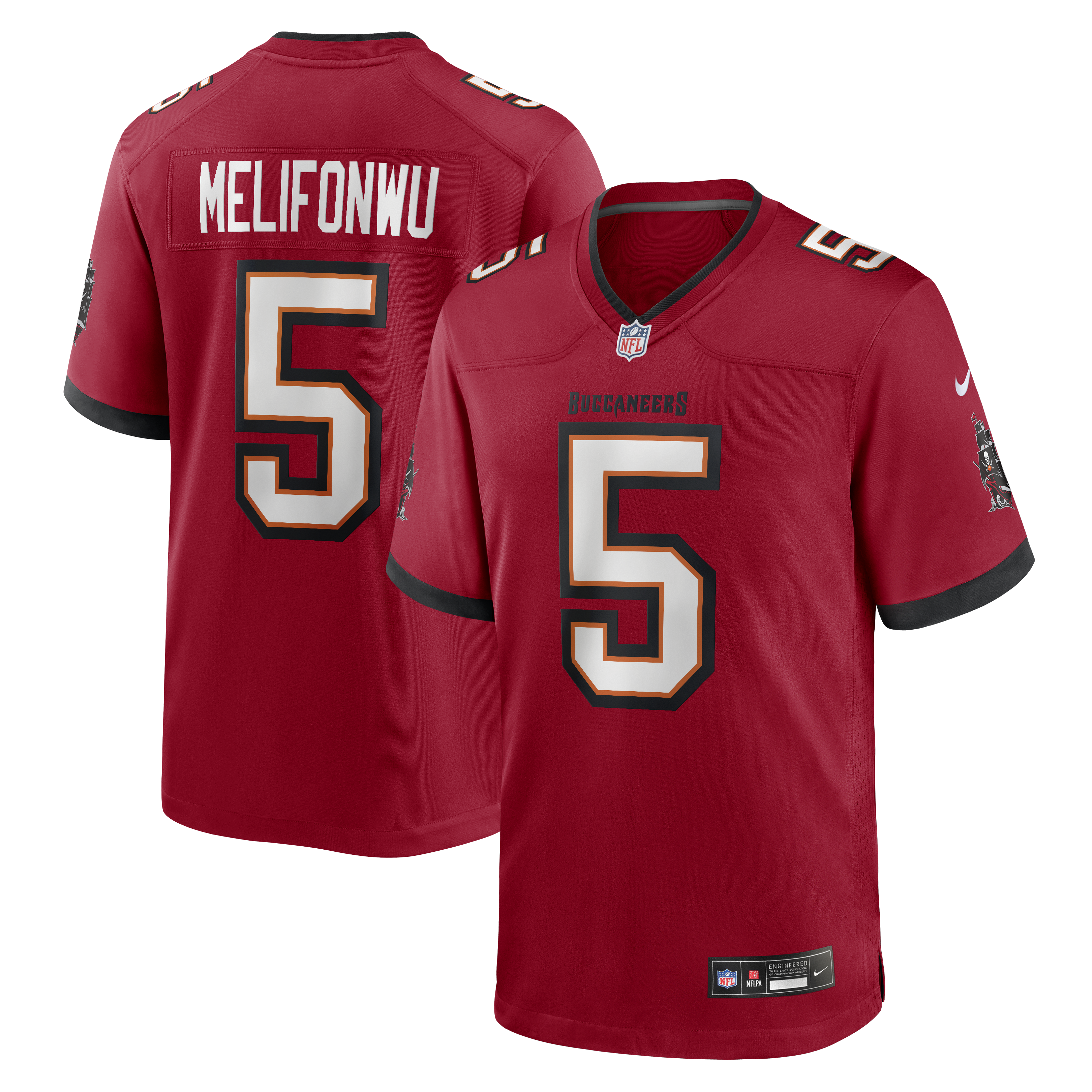 Men's Nike Ifeatu Melifonwu Red Tampa Bay Buccaneers Team Game Jersey