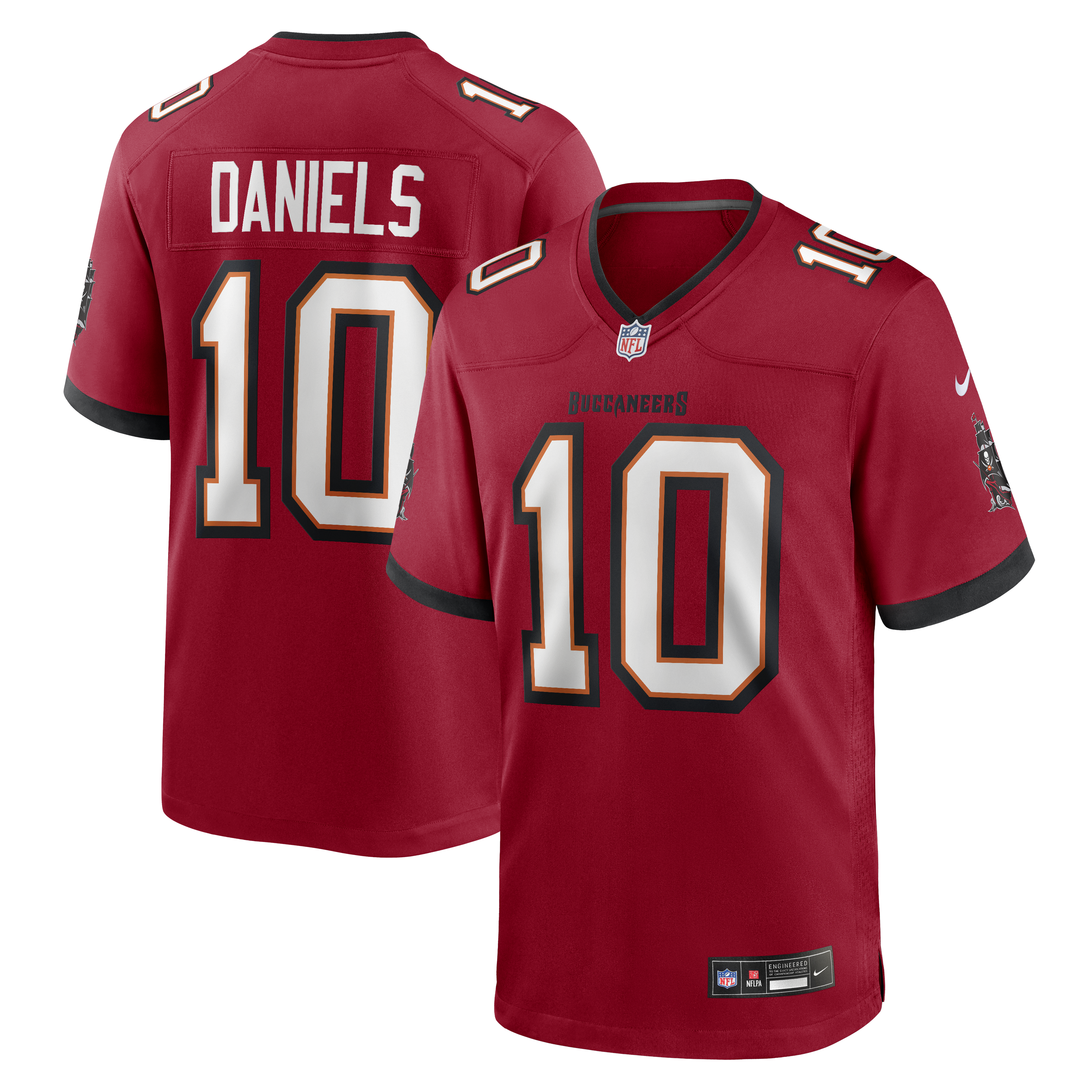 Men's Nike Jalon Daniels Red Tampa Bay Buccaneers Team Game Jersey