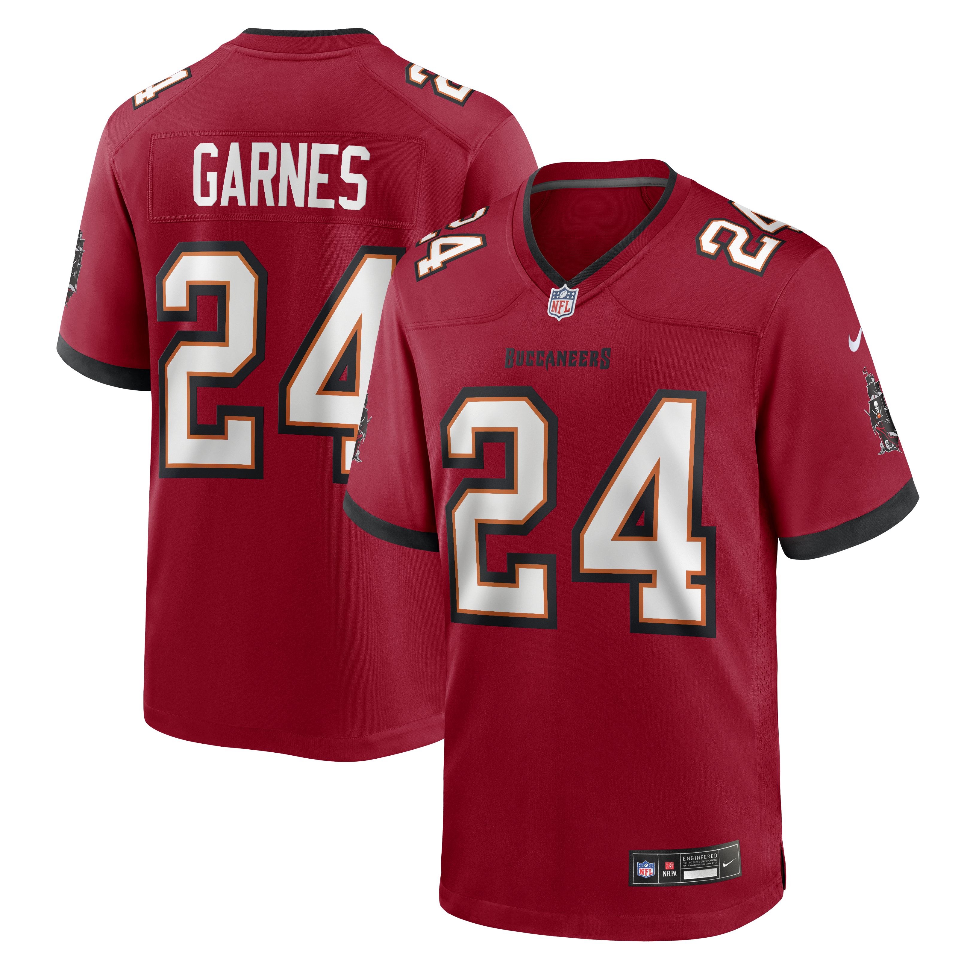 Men's Nike Ayden Garnes Red Tampa Bay Buccaneers Team Game Jersey