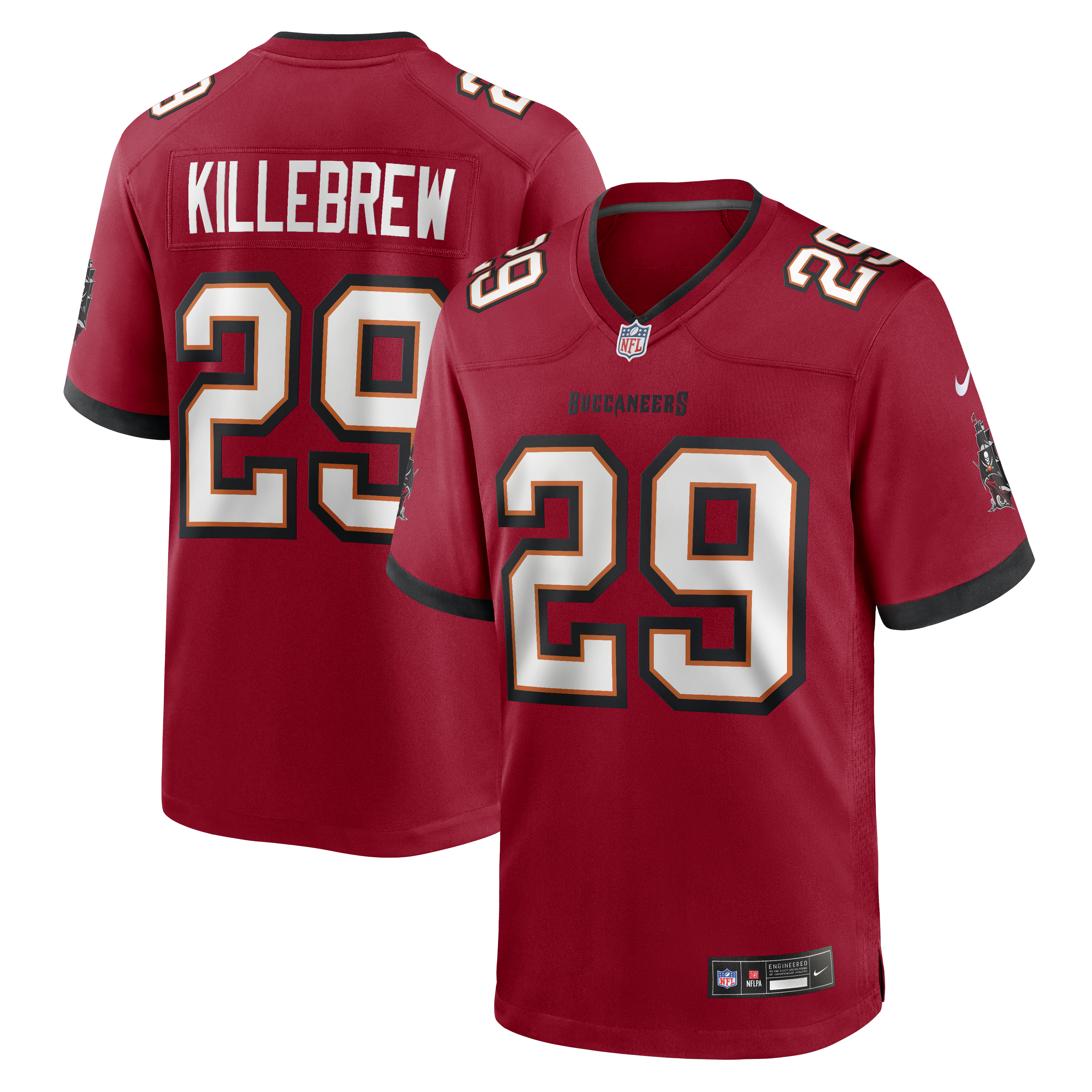 Men's Nike Miles Killebrew Red Tampa Bay Buccaneers Team Game Jersey