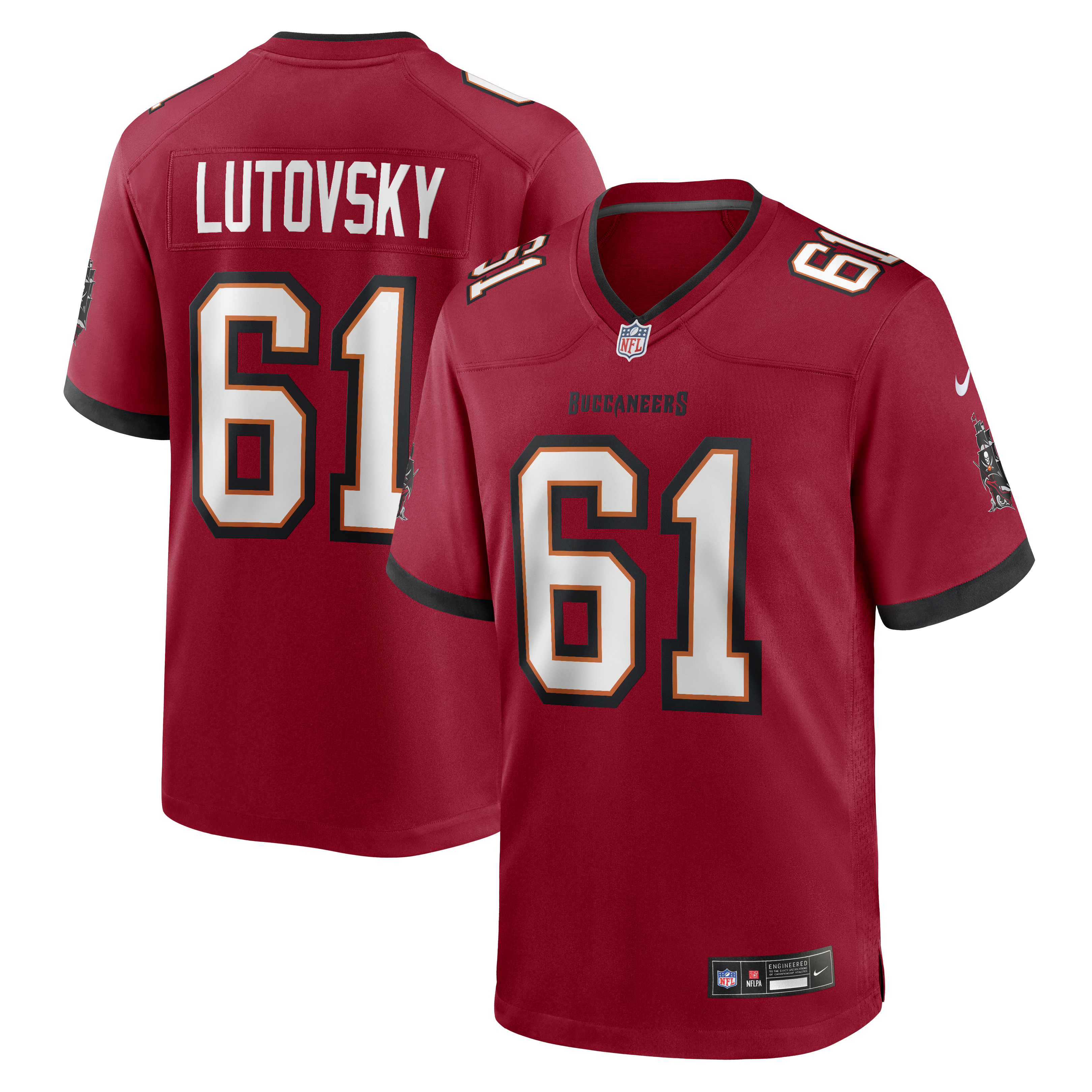 Men's Nike Henry Lutovsky Red Tampa Bay Buccaneers Team Game Jersey
