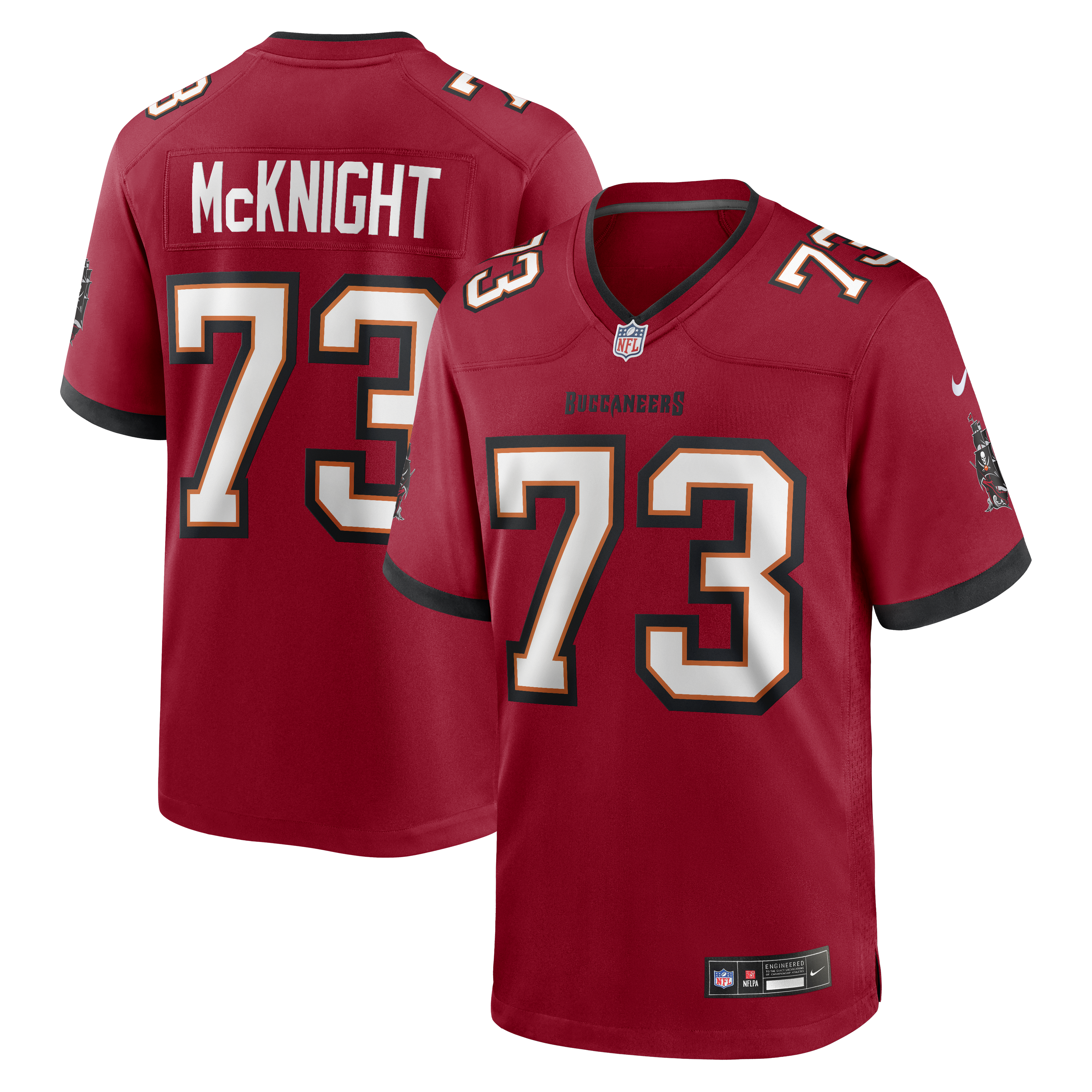 Men's Nike Deshawn McKnight Red Tampa Bay Buccaneers Team Game Jersey
