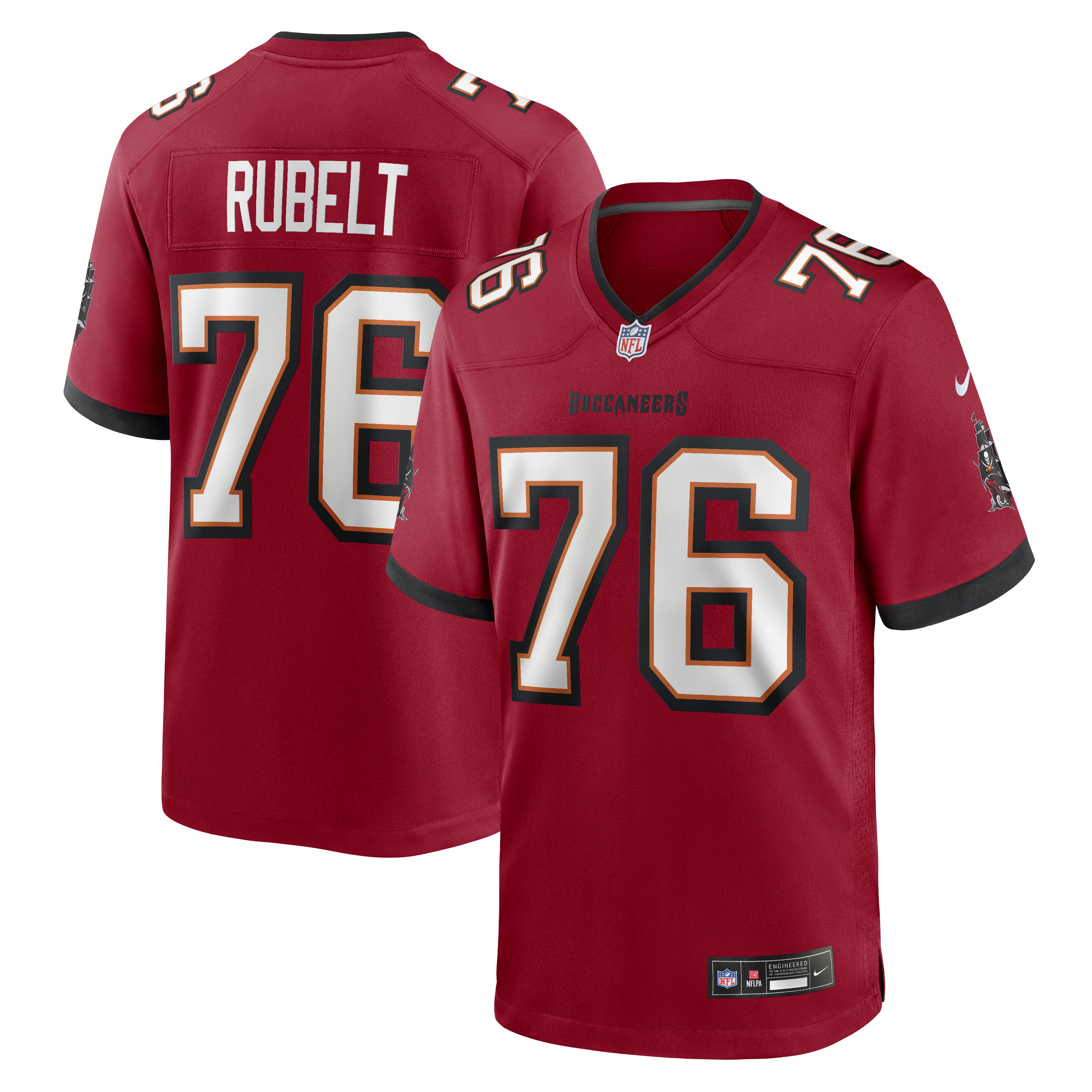 Men's Nike Paul Rubelt Red Tampa Bay Buccaneers Team Game Jersey