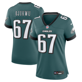 Women's Nike John Ojukwu Midnight Green Philadelphia Eagles Team Game Jersey