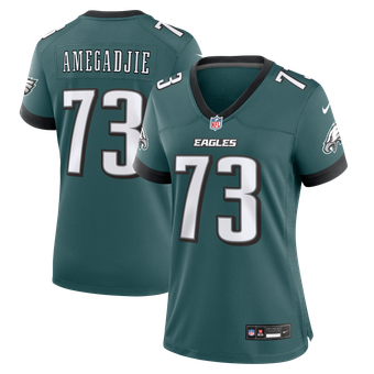 Women's Nike Kiran Amegadjie Midnight Green Philadelphia Eagles Team Game Jersey