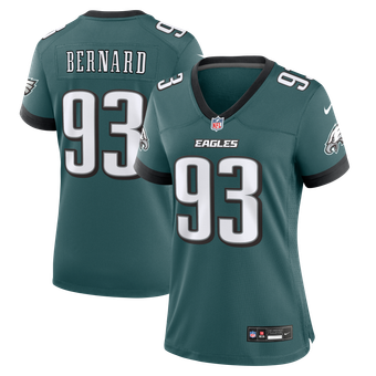 Women's Nike Uar Bernard Midnight Green Philadelphia Eagles Team Game Jersey