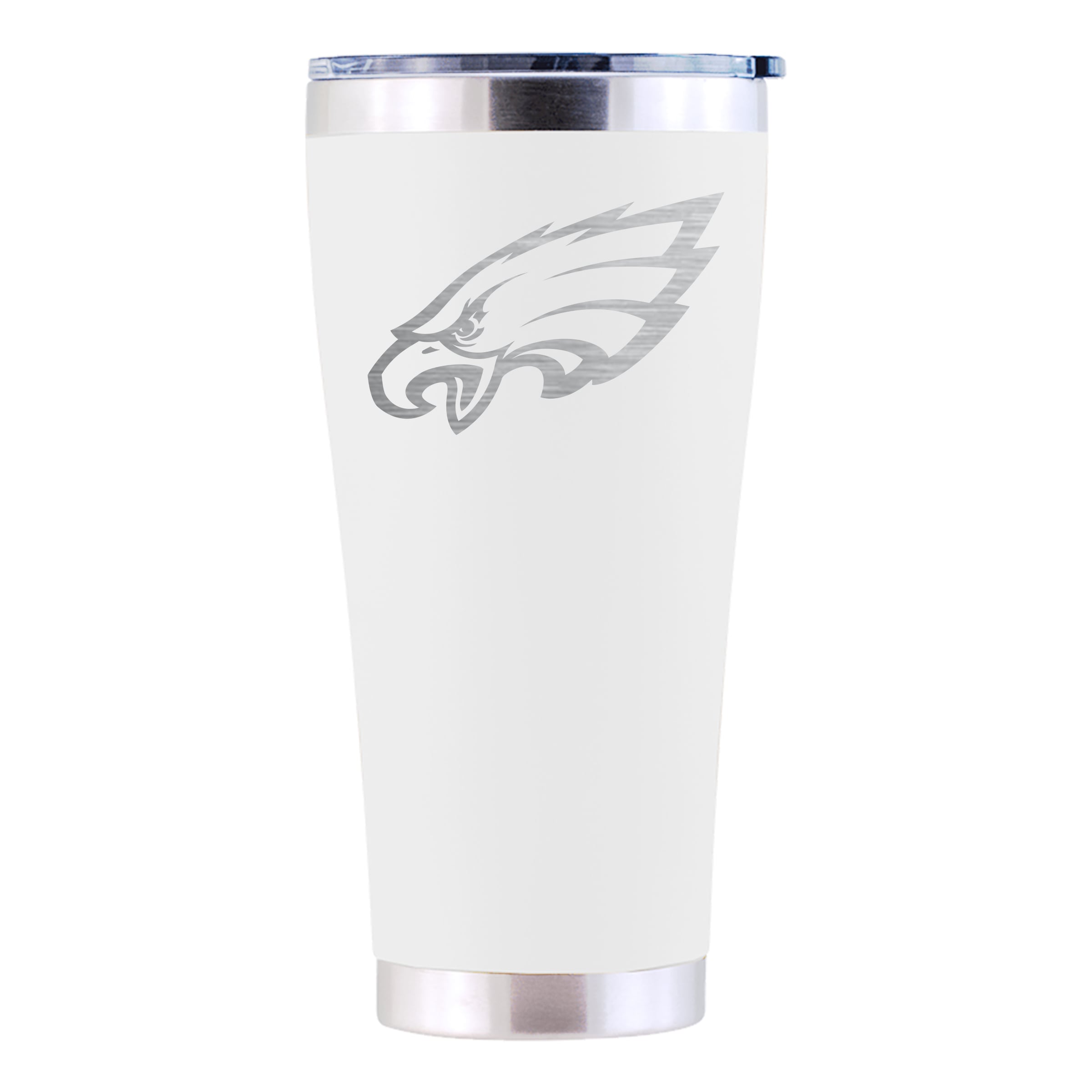 The Memory Company Philadelphia Eagles White 30oz Etched Stainless Steel Tumbler