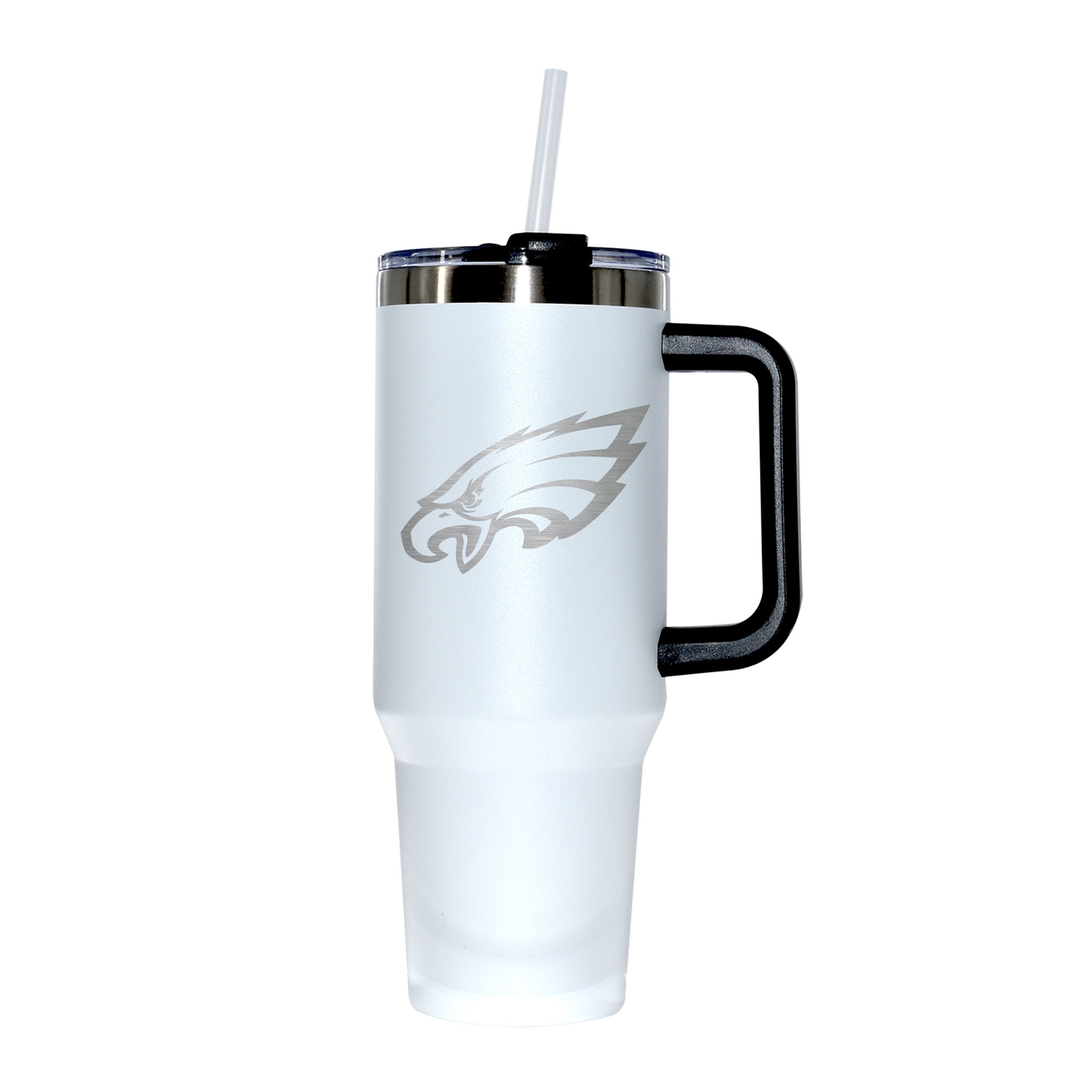 The Memory Company Philadelphia Eagles White 40oz Etched Stainless Steel Stemless Tumbler
