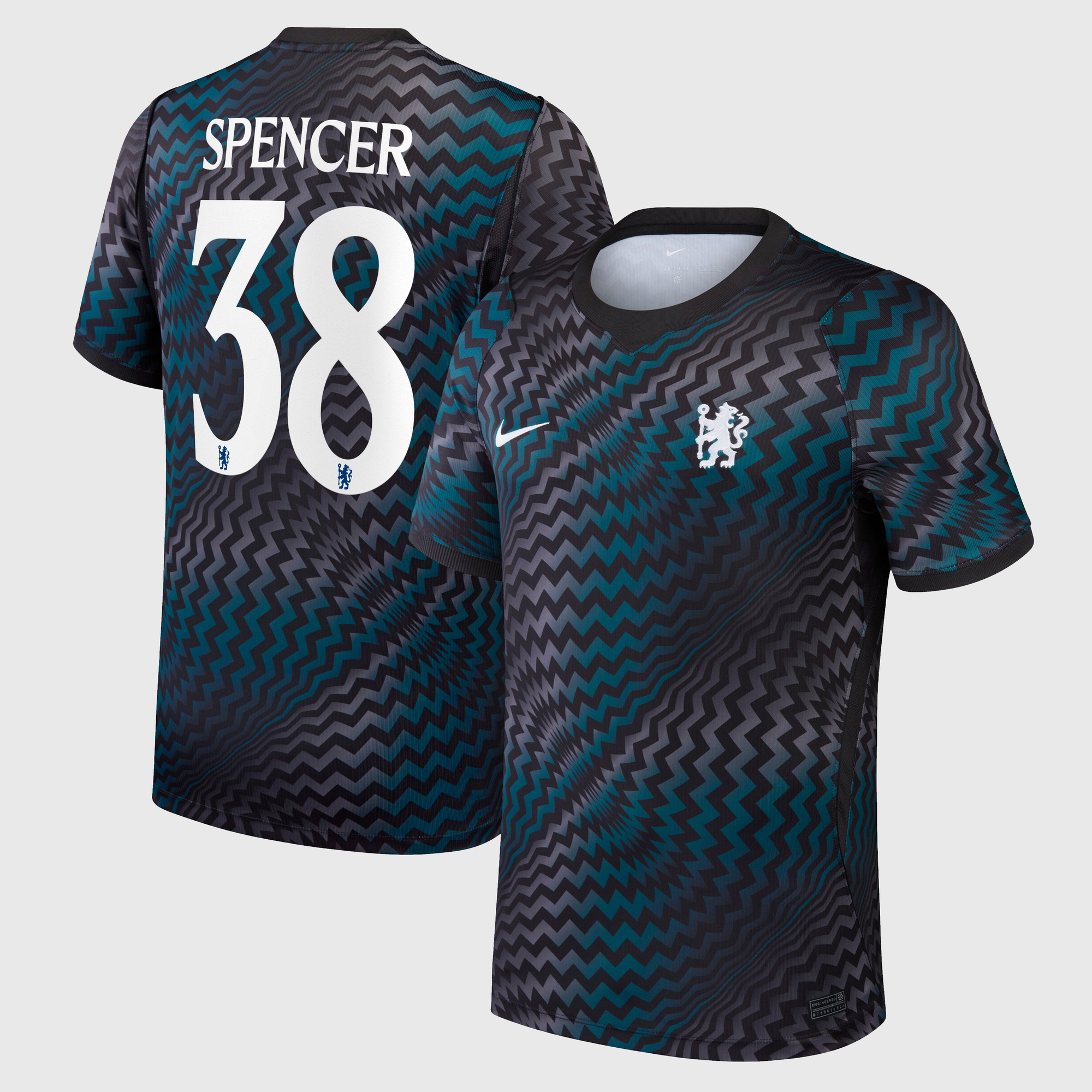 Camiseta Nike de portero del Chelsea Cup Stadium 2026-27 con dorsal Spencer 38