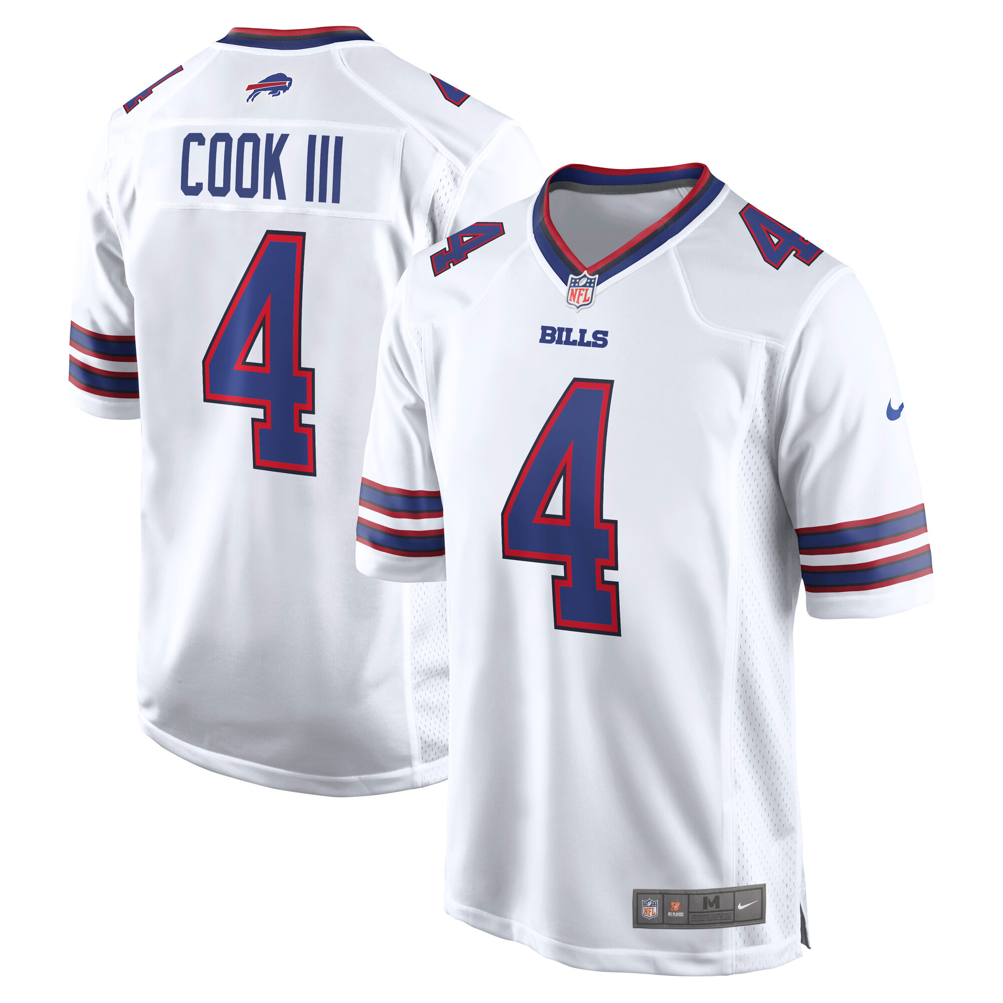 Men's Nike James Cook III White Buffalo Bills Game Jersey