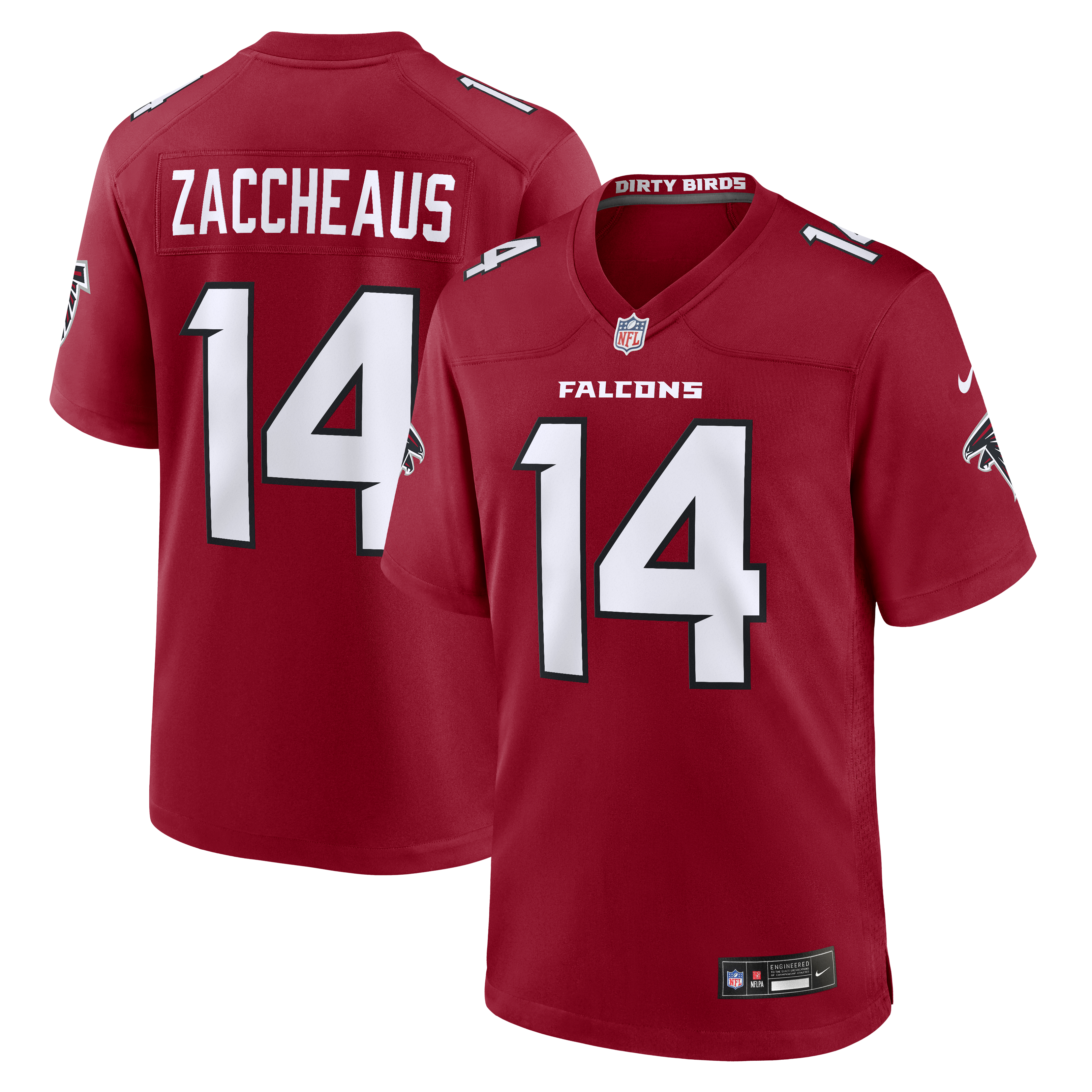 Men's Nike Olamide Zaccheaus Red Atlanta Falcons Team Game Jersey