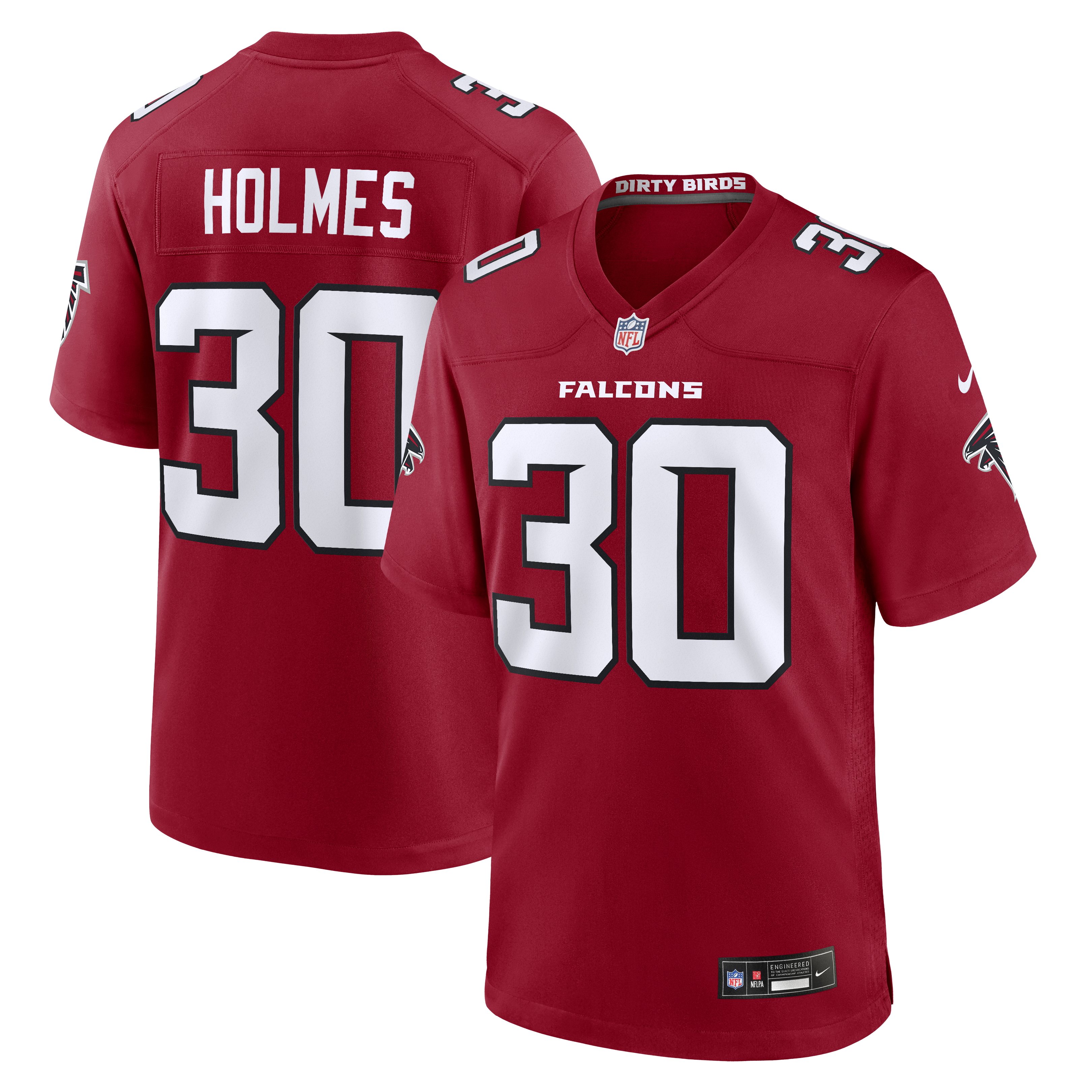 Men's Nike Darnay Holmes Red Atlanta Falcons Team Game Jersey