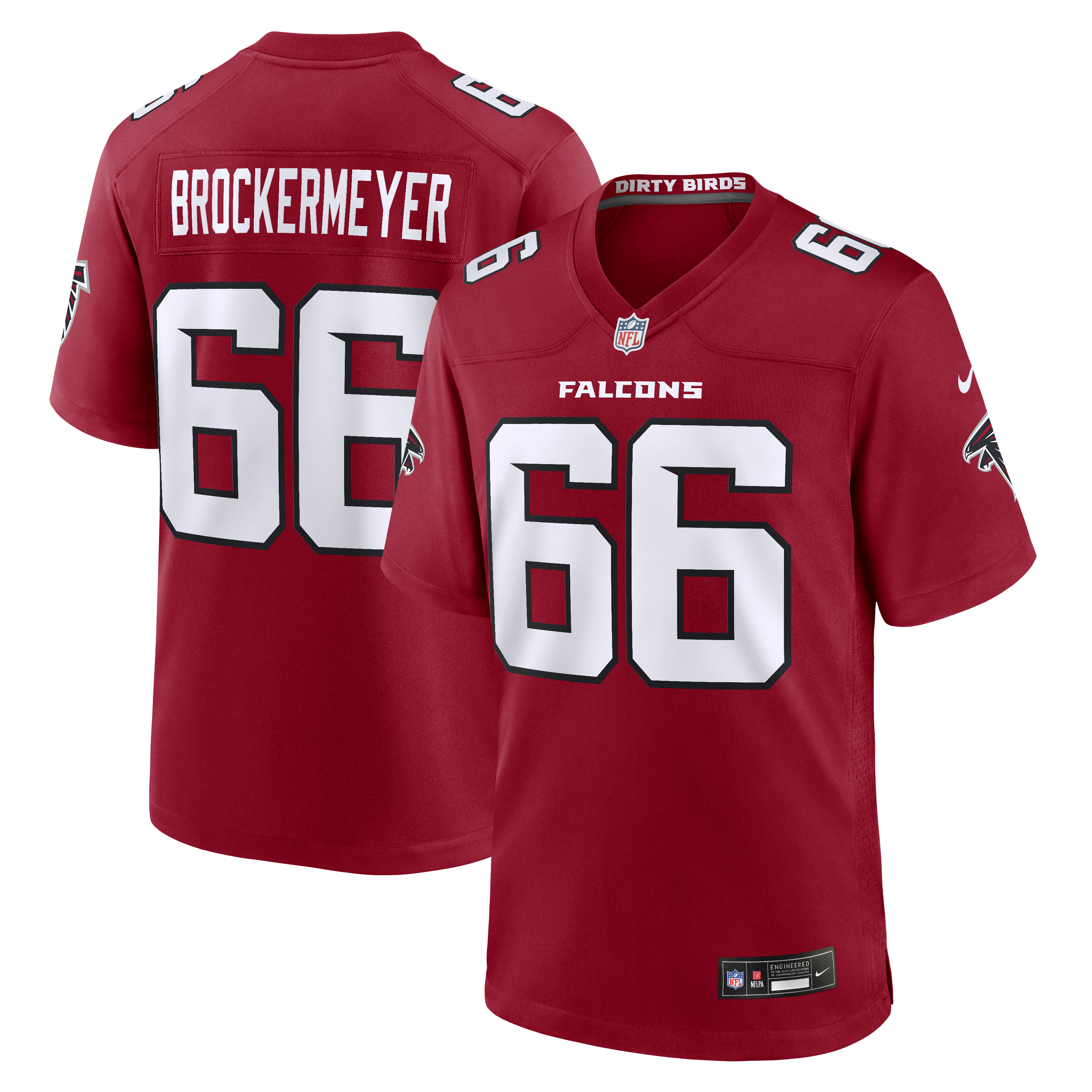 Men's Nike James Brockermeyer Red Atlanta Falcons Team Game Jersey