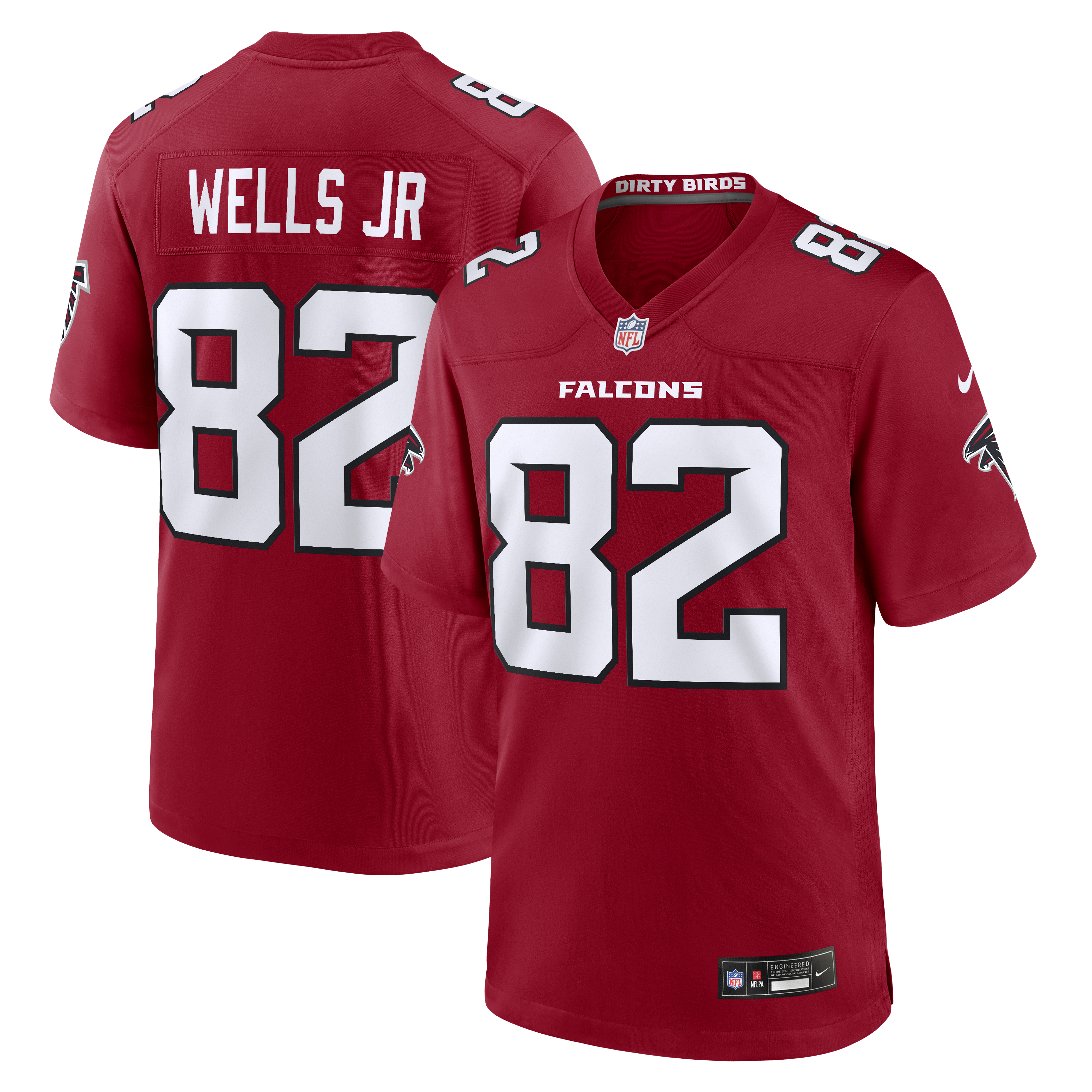 Men’s Nike Antwane Wells Jr. Red Atlanta Falcons Team Game Jersey