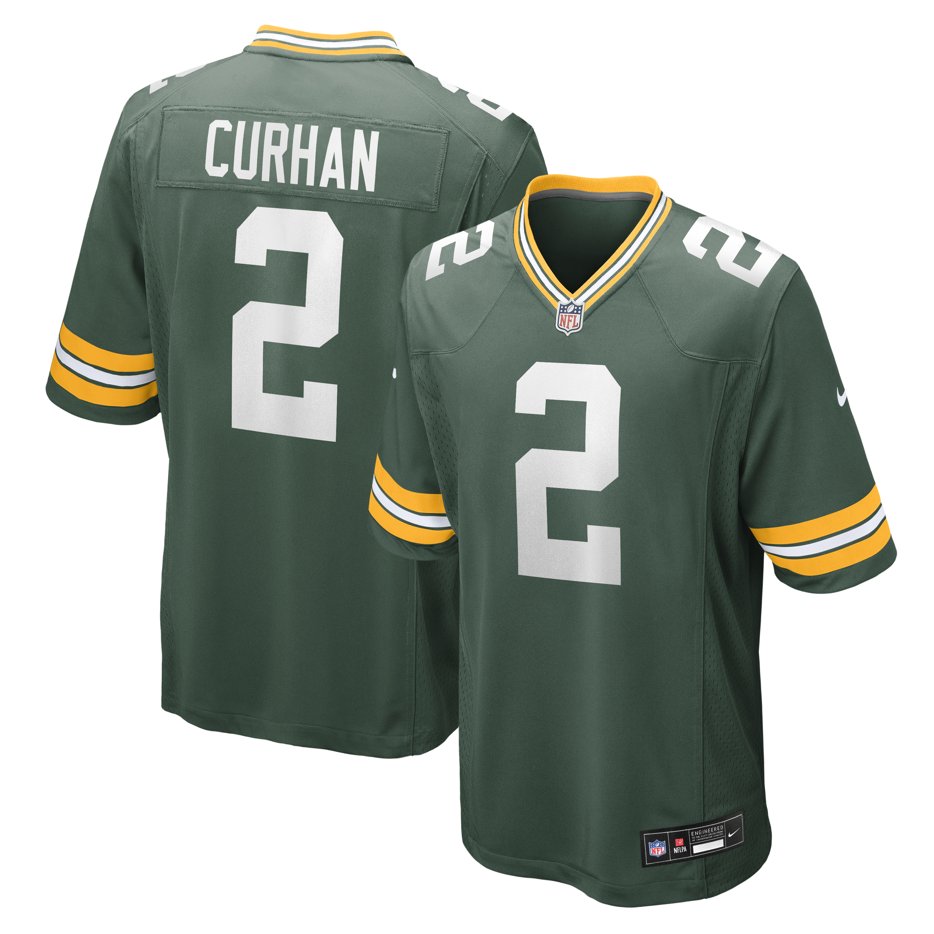 Men's Nike Jake Curhan Green Green Bay Packers Team Game Jersey