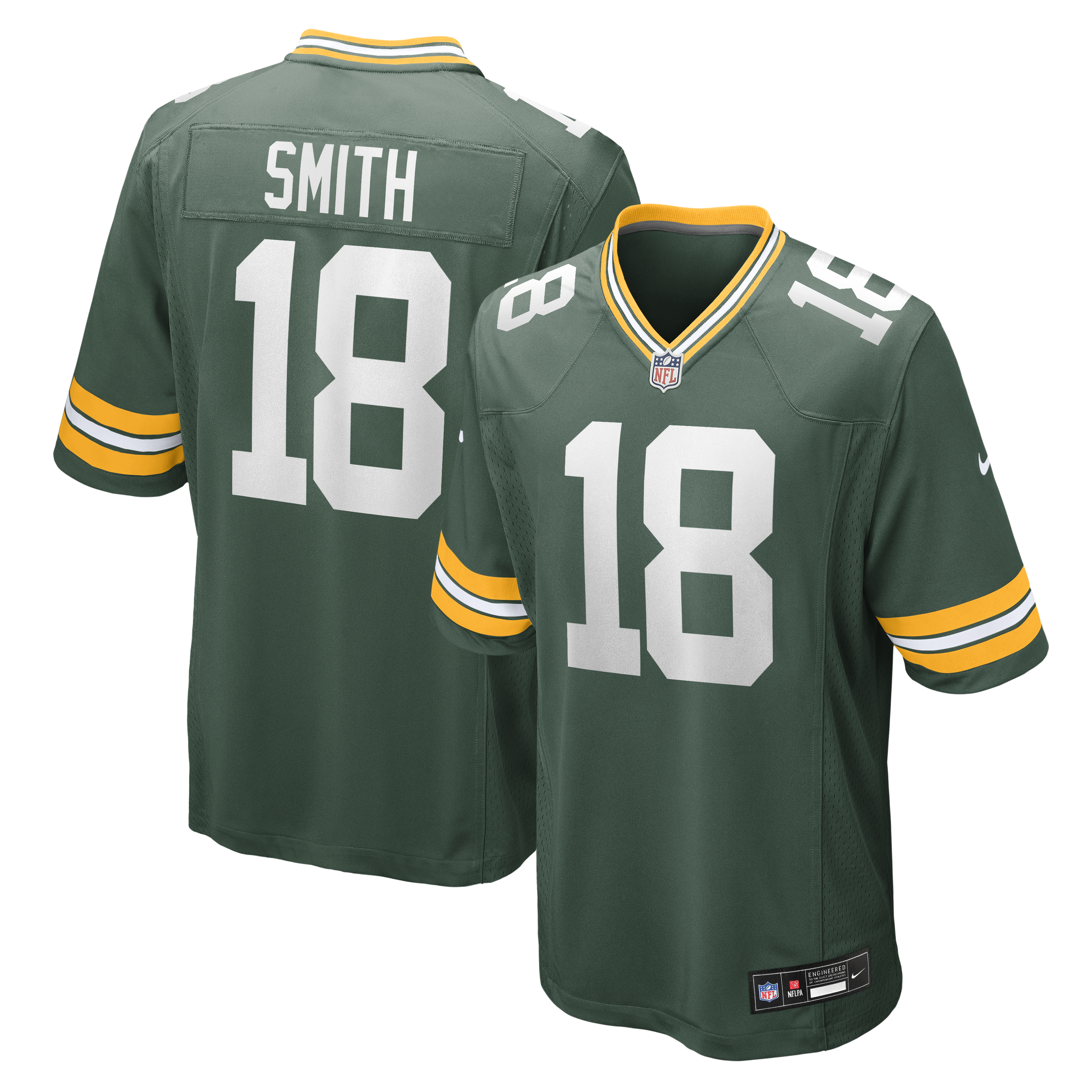 Men's Nike Jonnu Smith Green Green Bay Packers Team Game Jersey