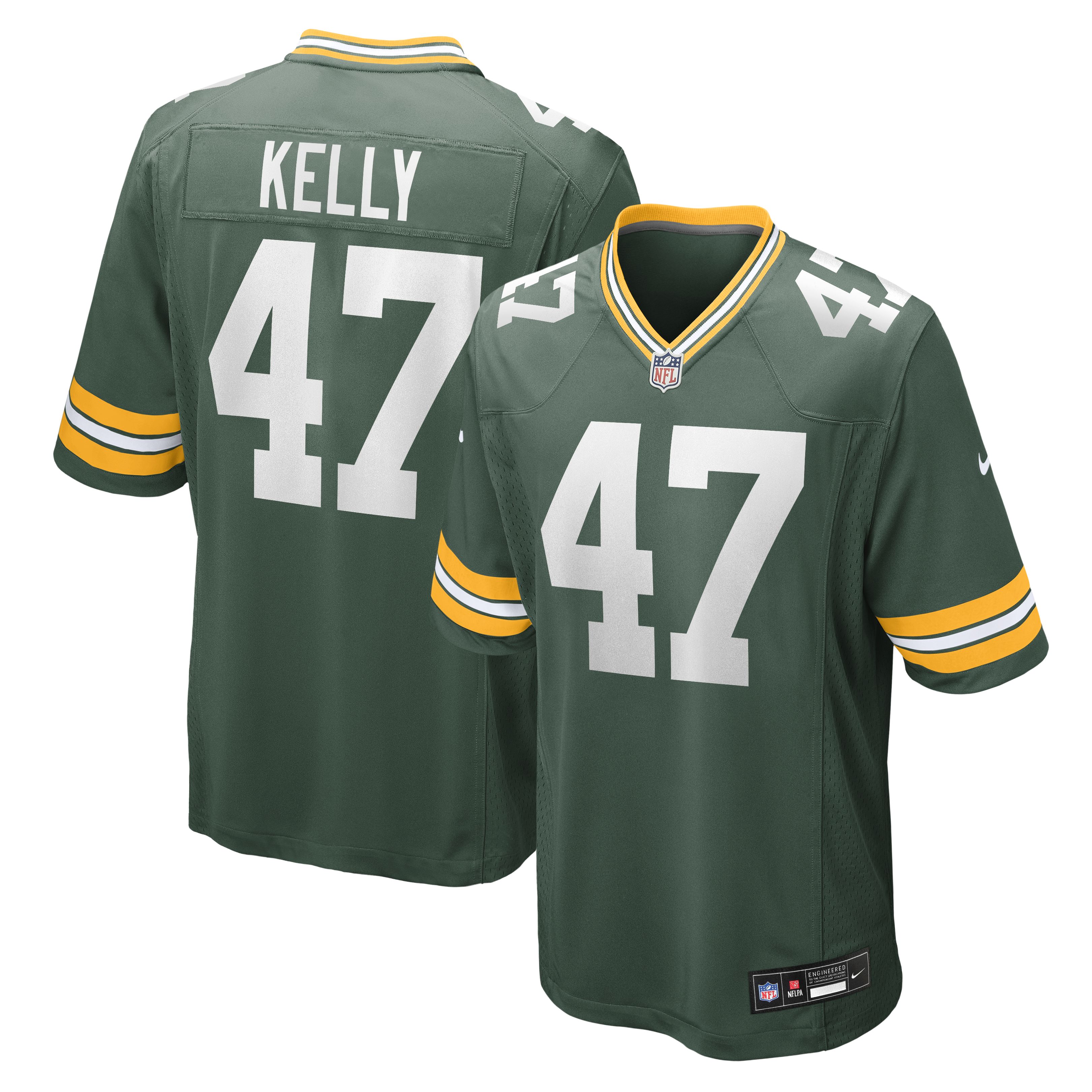 Men's Nike Nyjalik Kelly Green Green Bay Packers Team Game Jersey