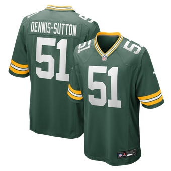 Men's Nike Dani Dennis-Sutton Green Green Bay Packers Team Game Jersey