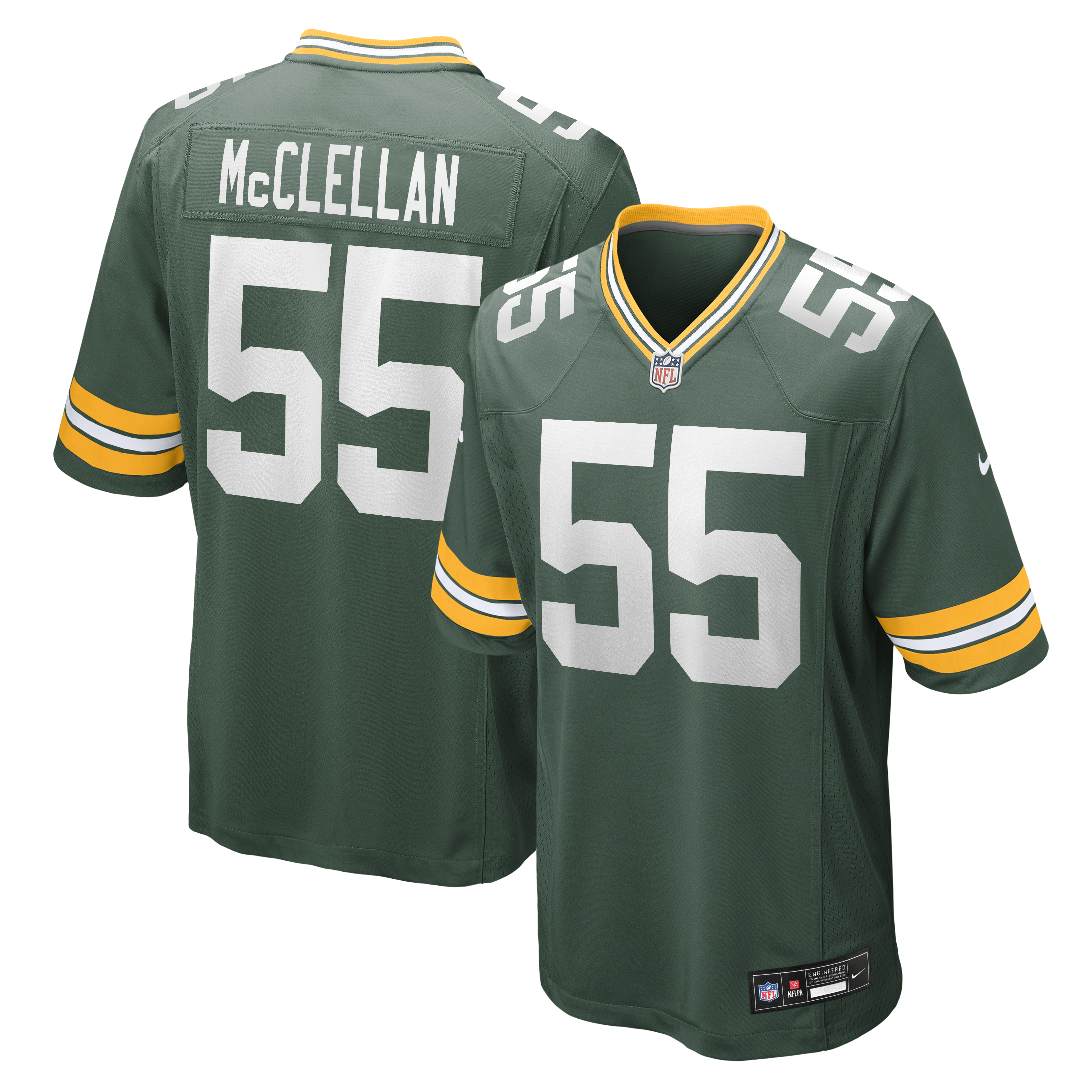Men's Nike Chris McClellan Green Green Bay Packers Team Game Jersey
