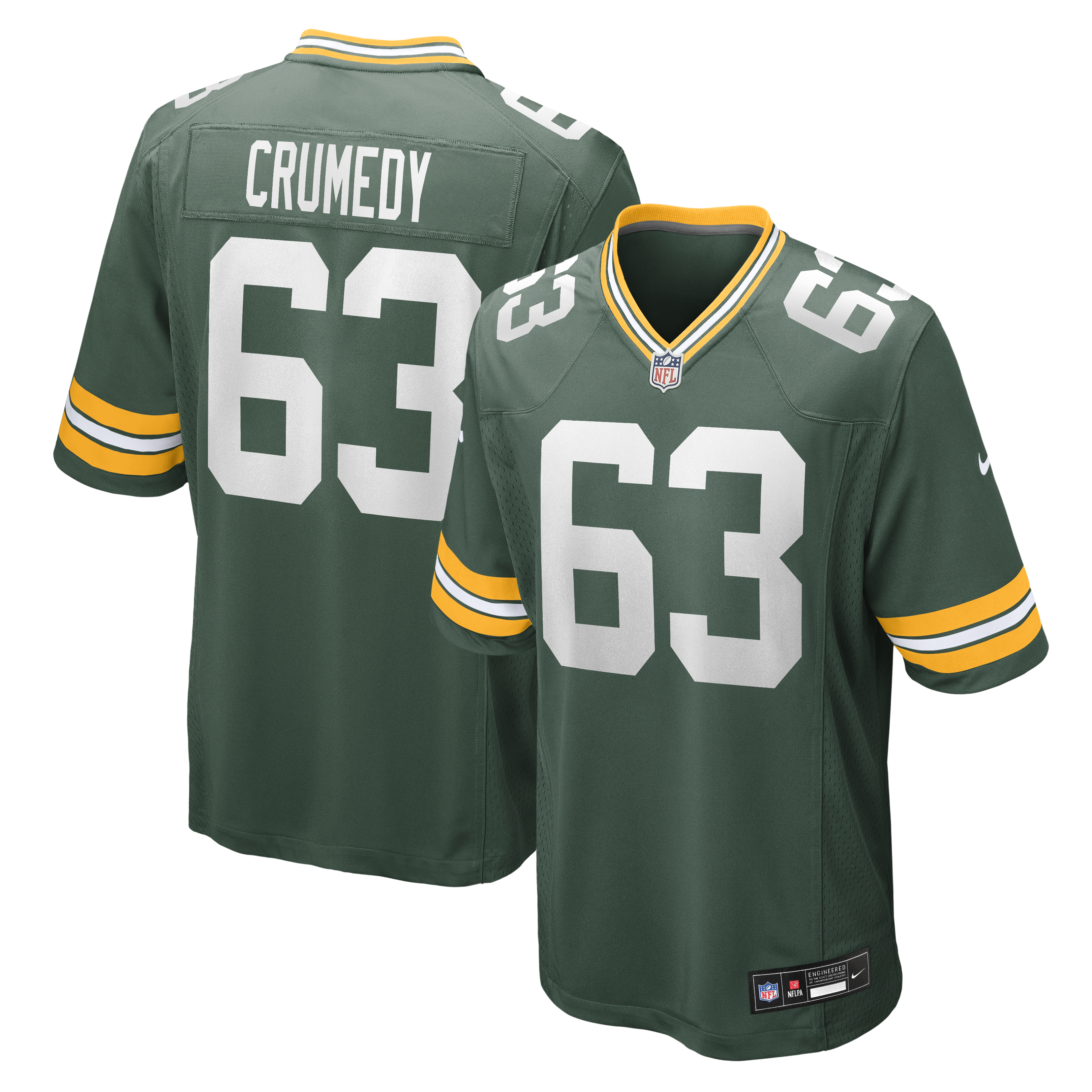 Men's Nike Jaden Crumedy Green Green Bay Packers Team Game Jersey