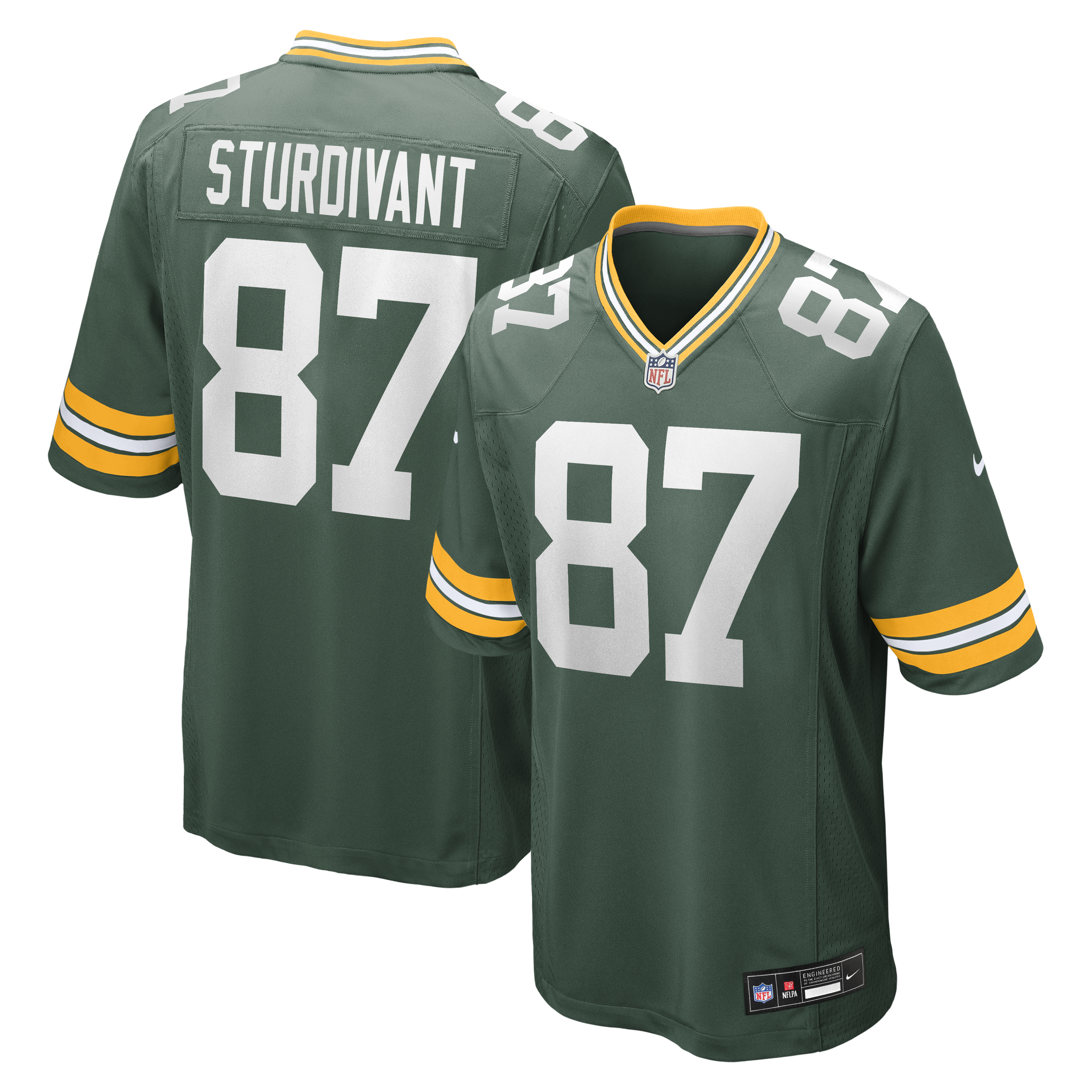 Men's Nike J. Michael Sturdivant Green Green Bay Packers Team Game Jersey