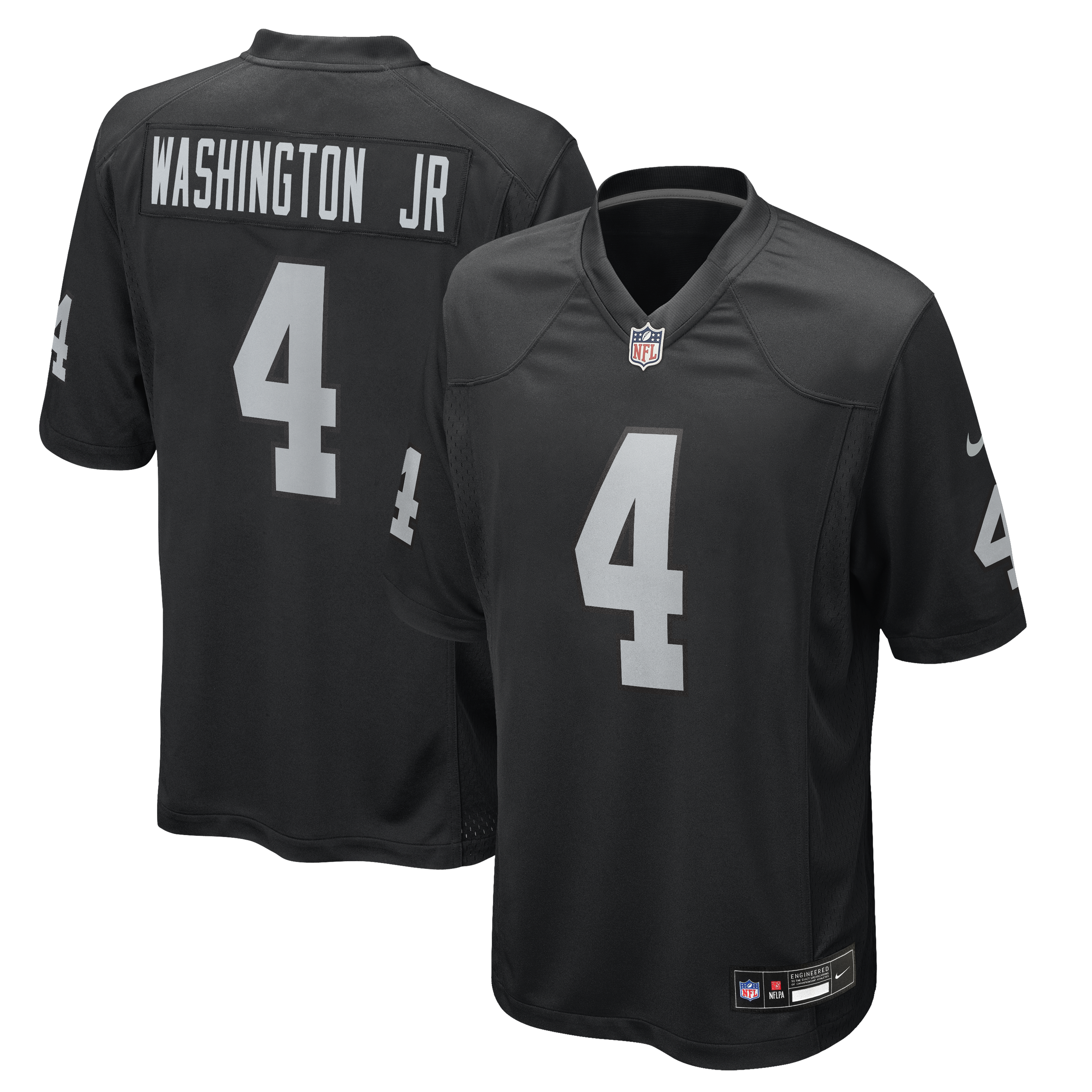 Men's Nike Mike Washington Jr. Black Las Vegas Raiders Team Game Jersey