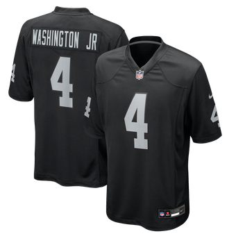 Men's Nike Mike Washington Jr. Black Las Vegas Raiders Team Game Jersey